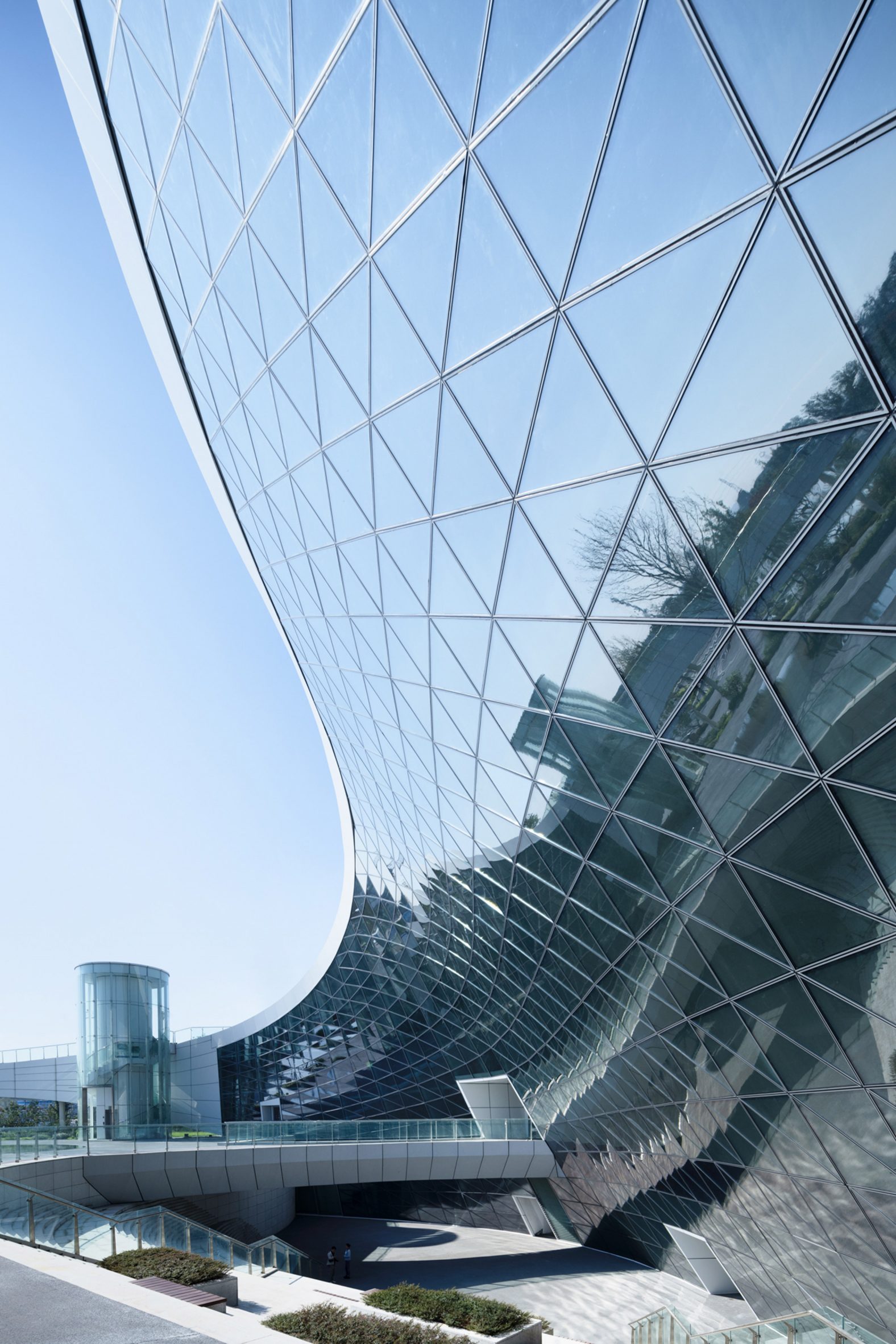 View from plaza within Tianfu Museum of Traditional Chinese Medicine