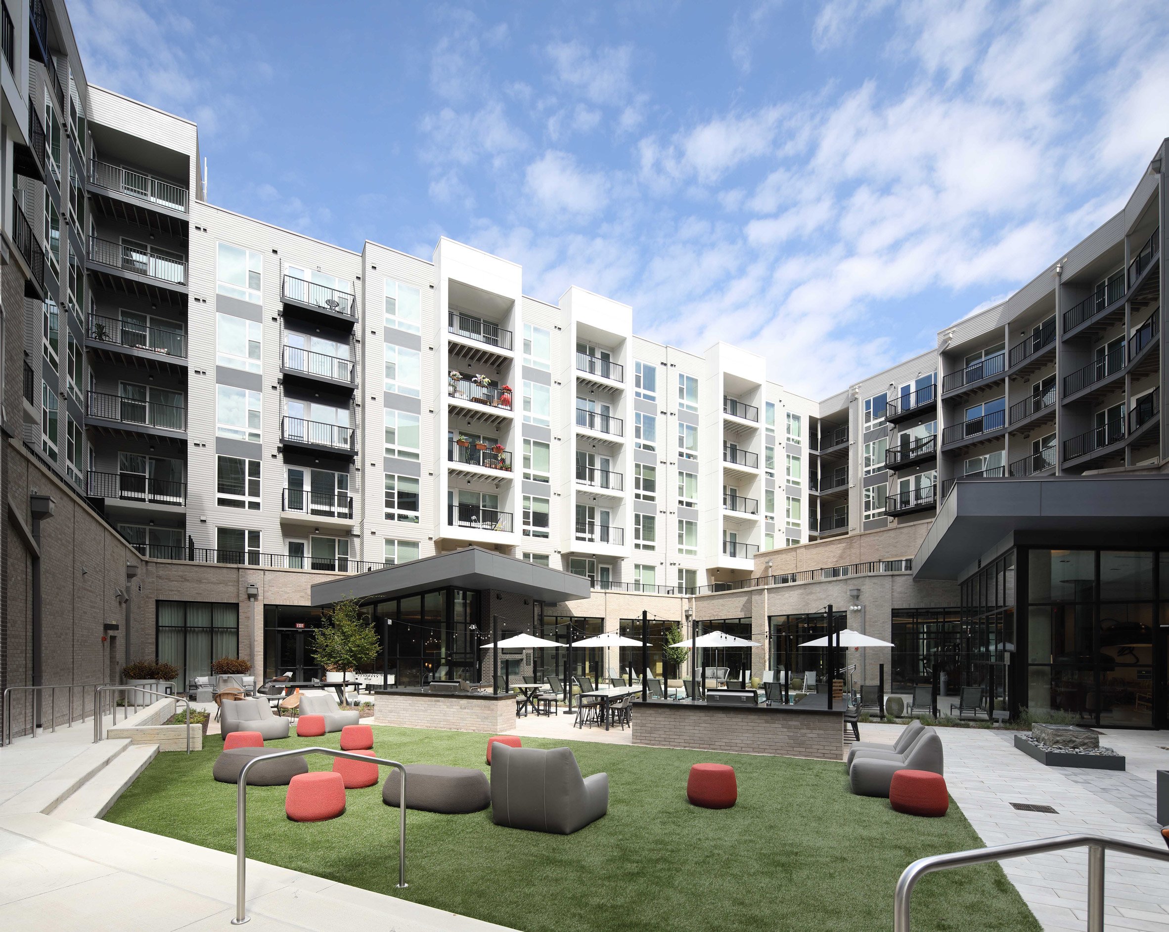 Courtyard of housing block in Montgomery County