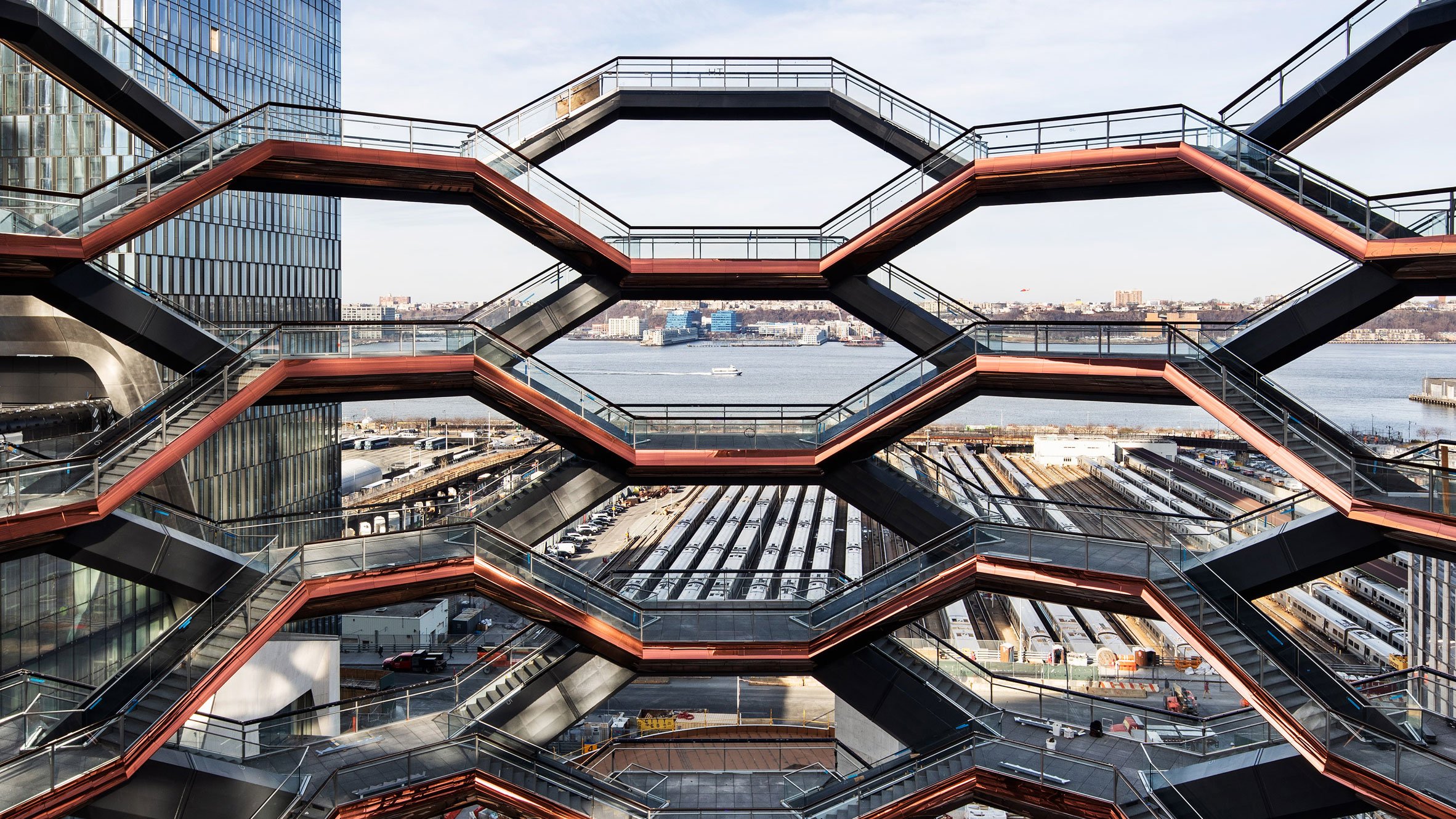 interior view of The Vessel by Heatherwick Studio