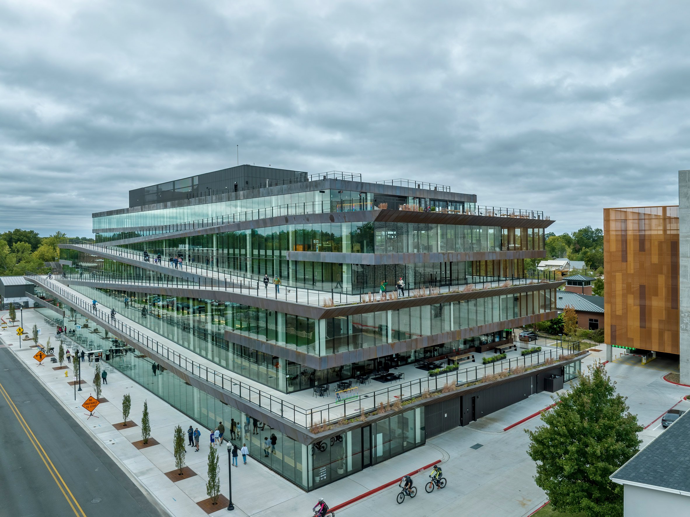 Bikeable office structure in Arkansas