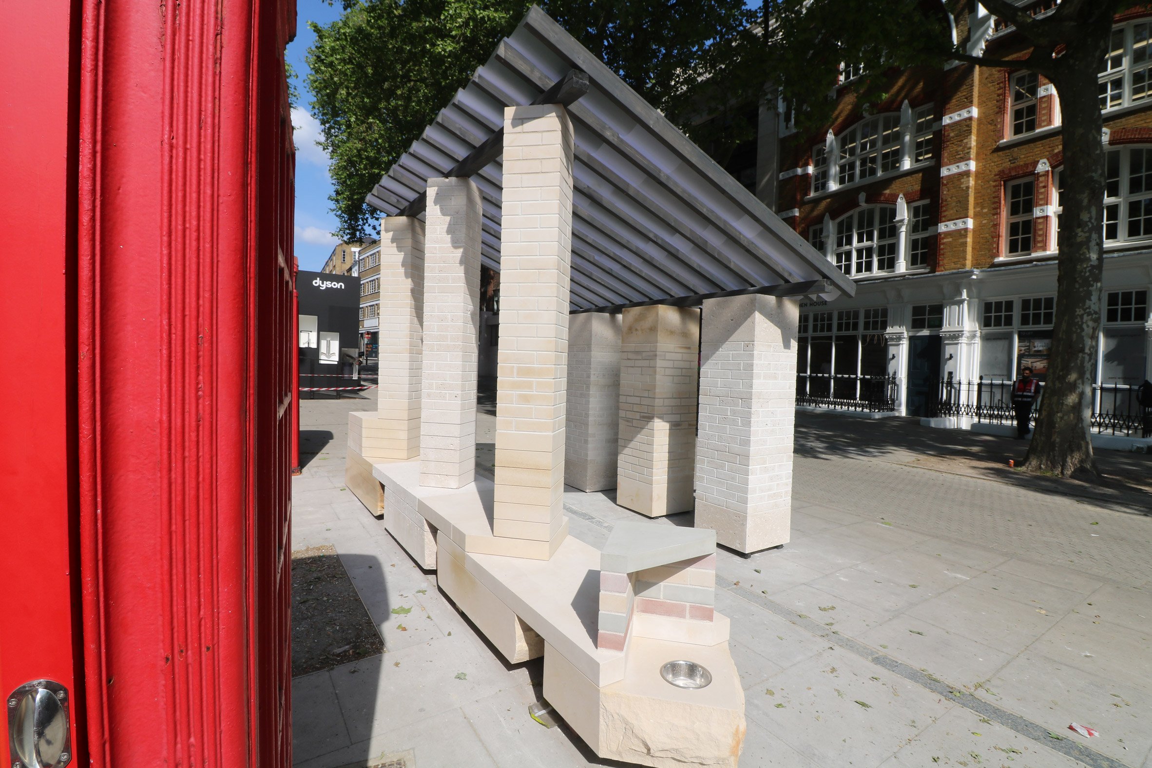 Brick from a Stone installation at Clerkenwell Design Week by Artefact for Hutton Stone and Albion Stone