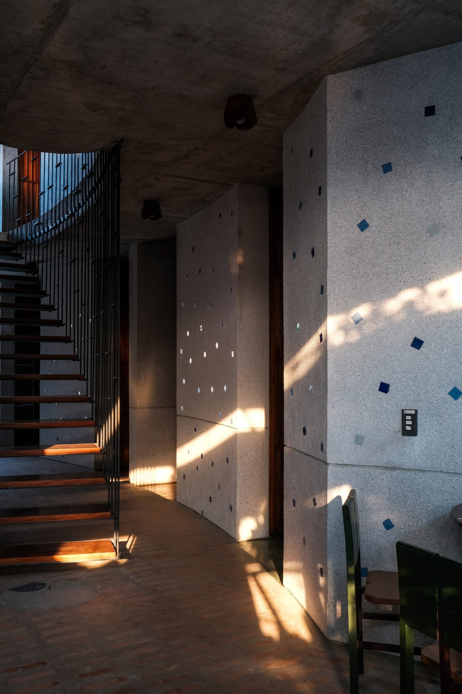 Internal corridor within De Hué Space in Vietnam