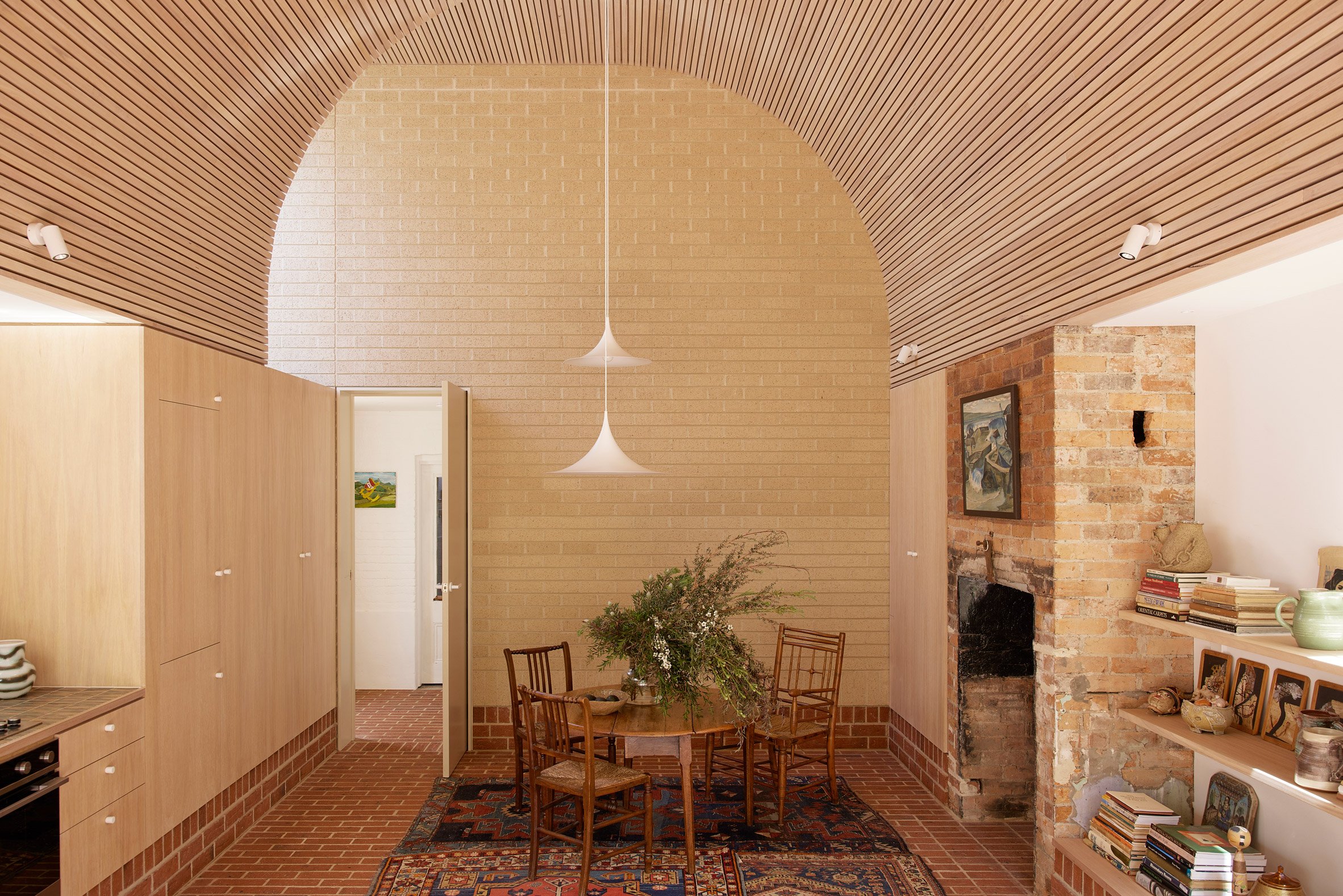 Kitchen and dining area within Harriet's House in Tasmania