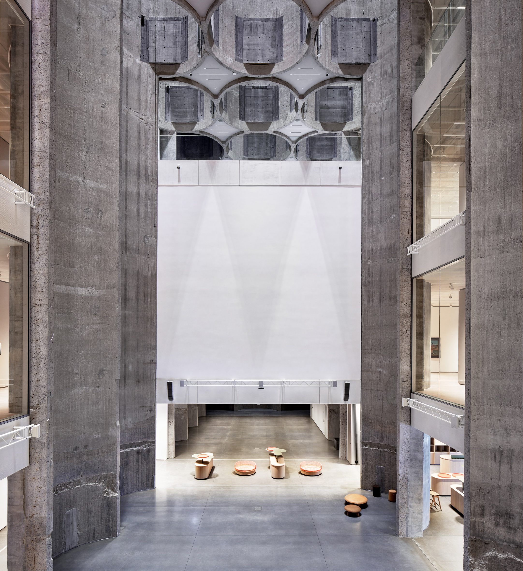 Atrium of Kunstsilo in Norway by Mestres Wåge Arquitectes, BAX and Mendoza Partida