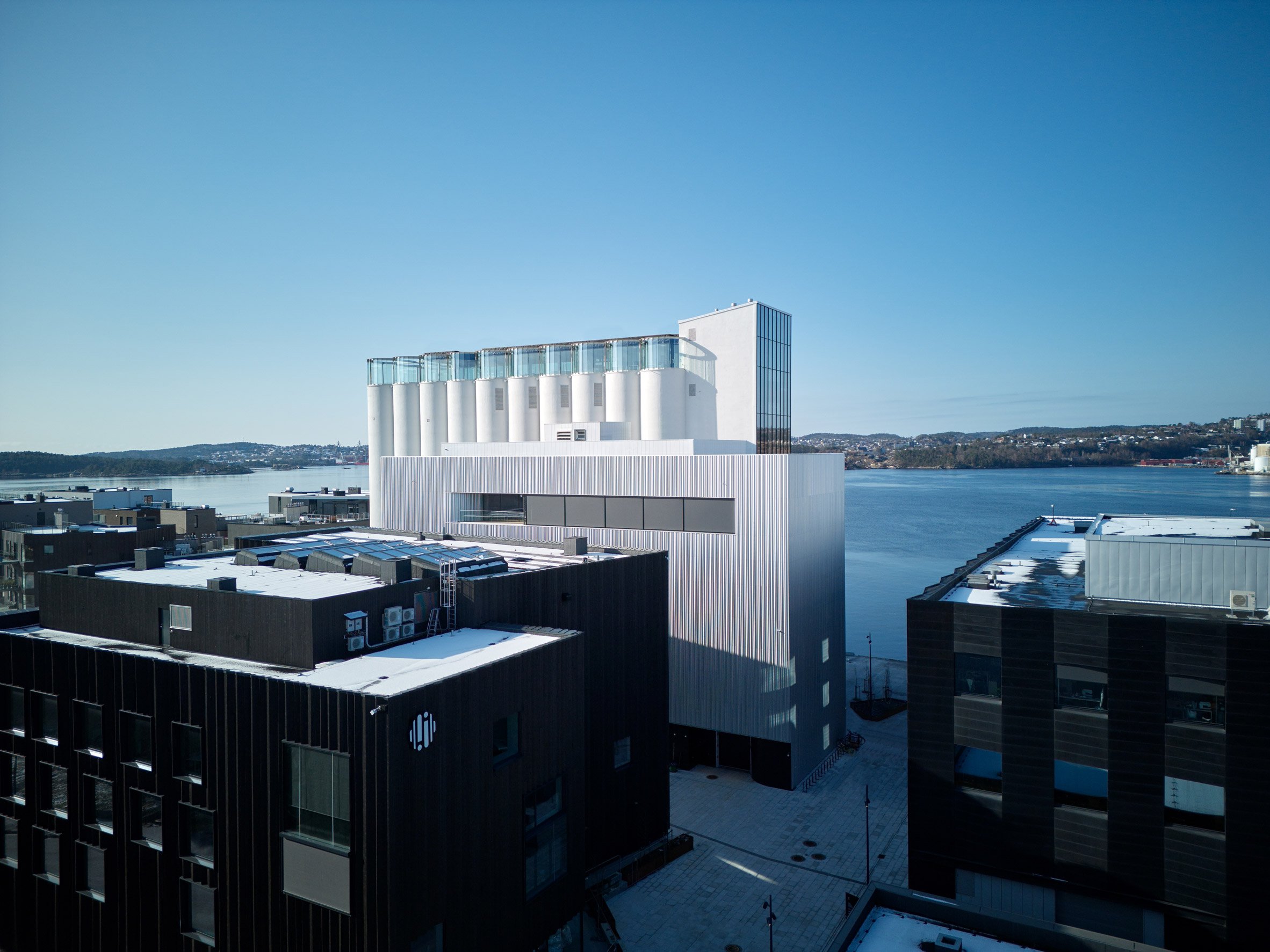 White-walled art gallery in Kristiansand