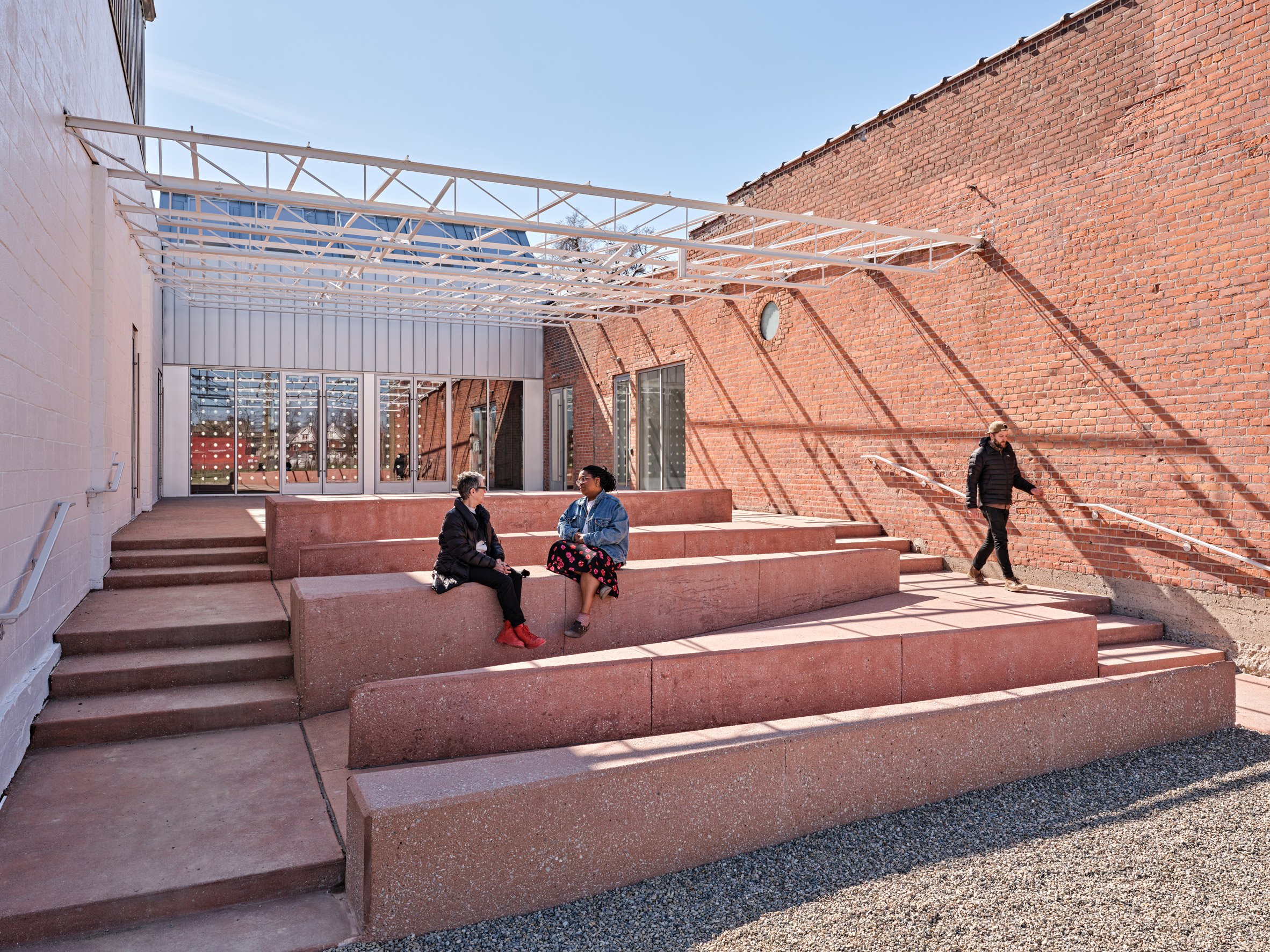 Terracotta bleacher seating