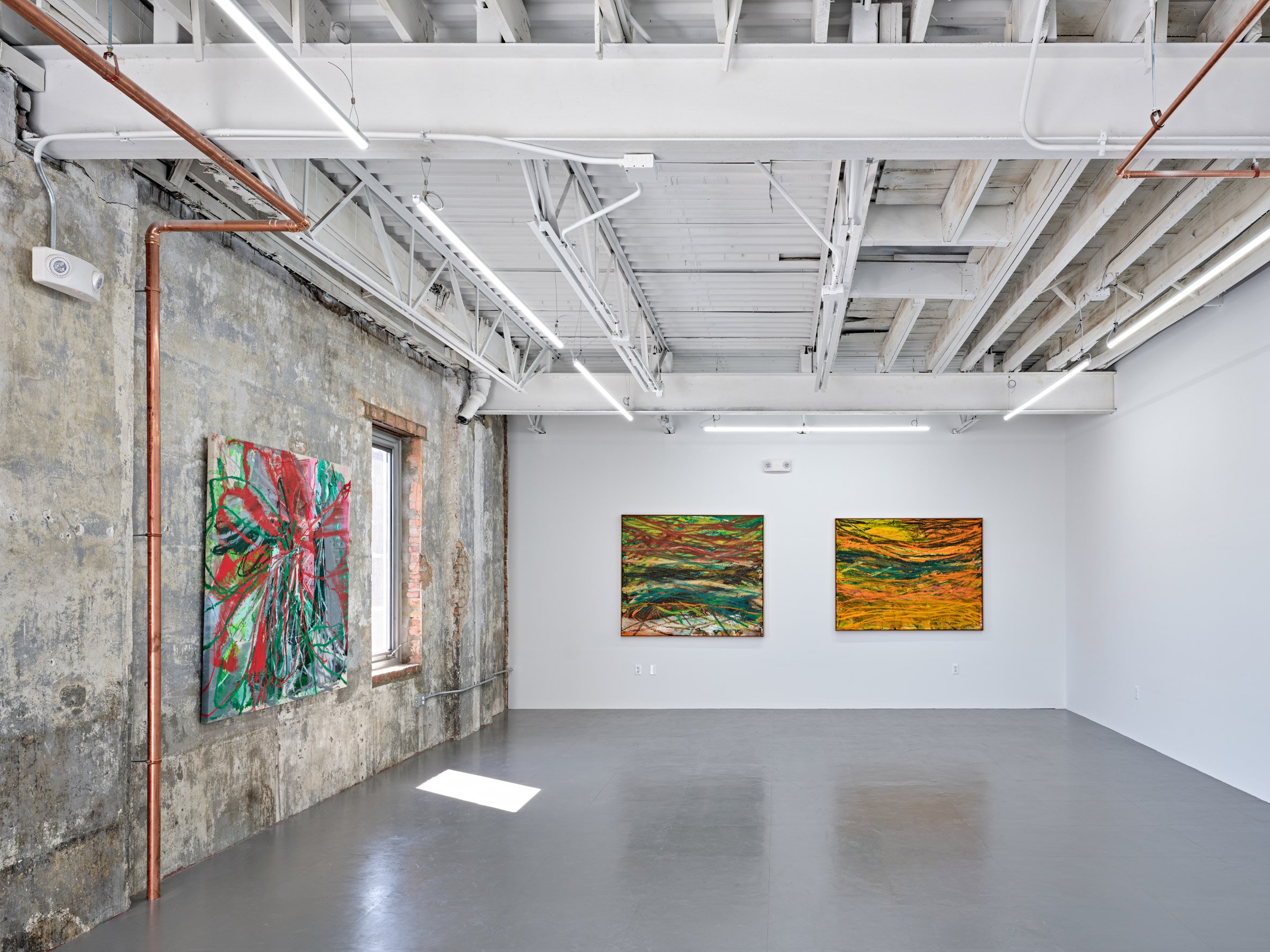 White clad interiors of arts space