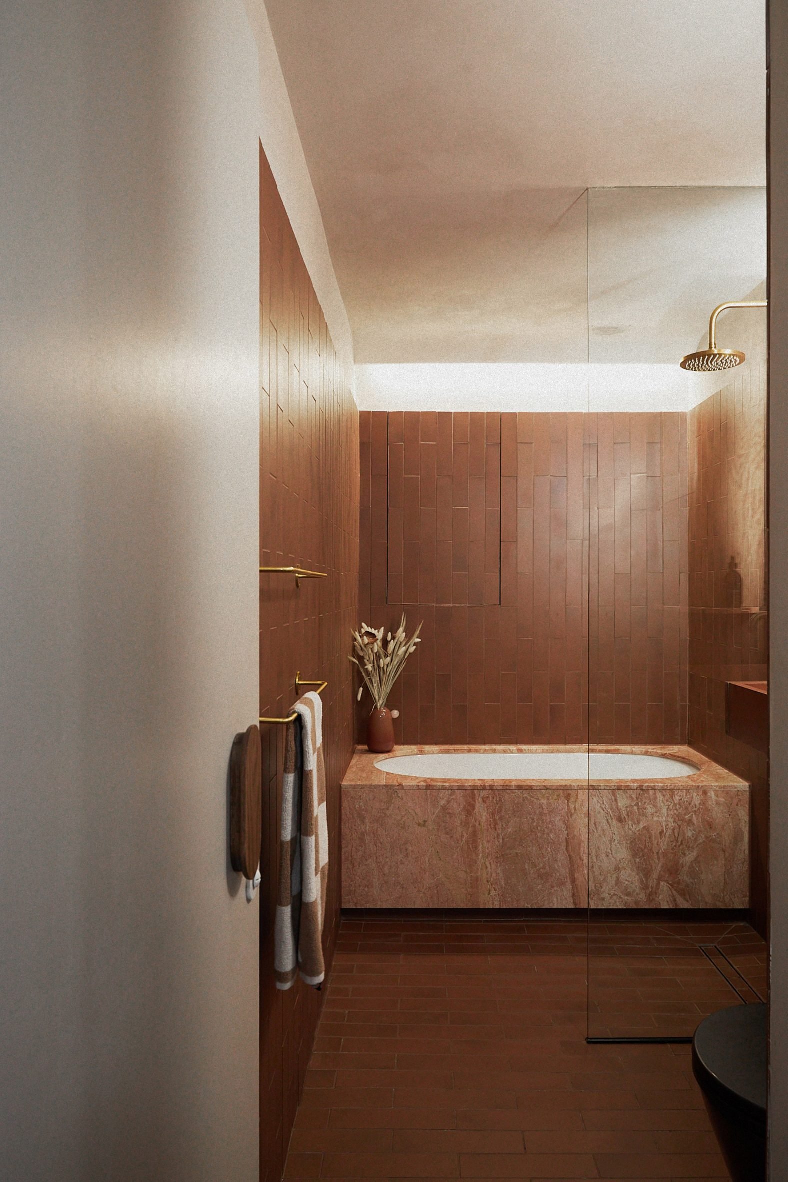 Bathroom interior at Plaster House 