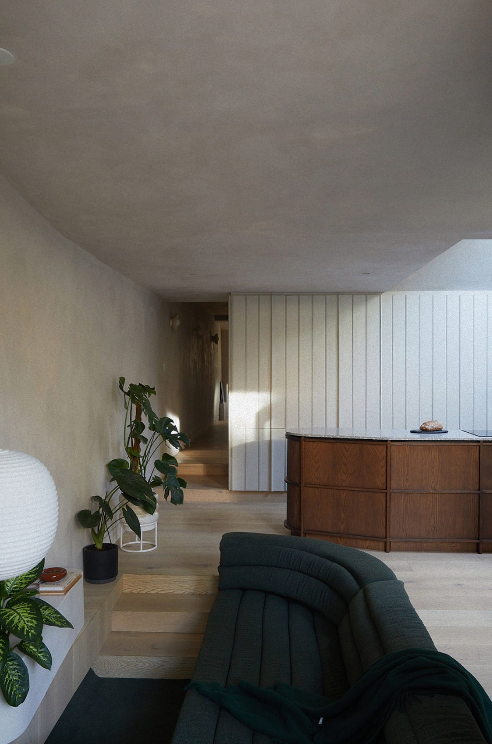 Conversation pit within Plaster House