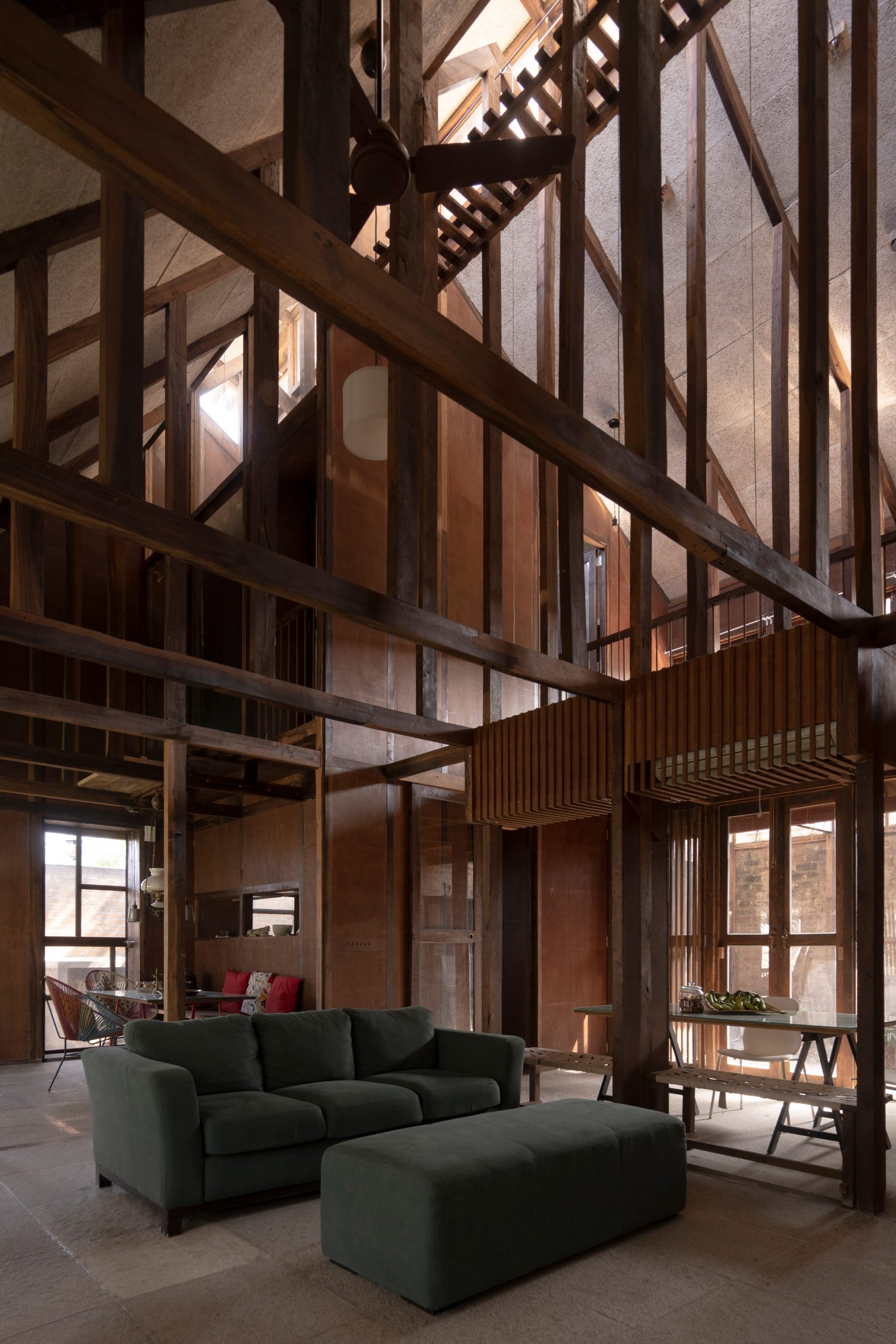 Living space interior at Pott House in Hyderabad