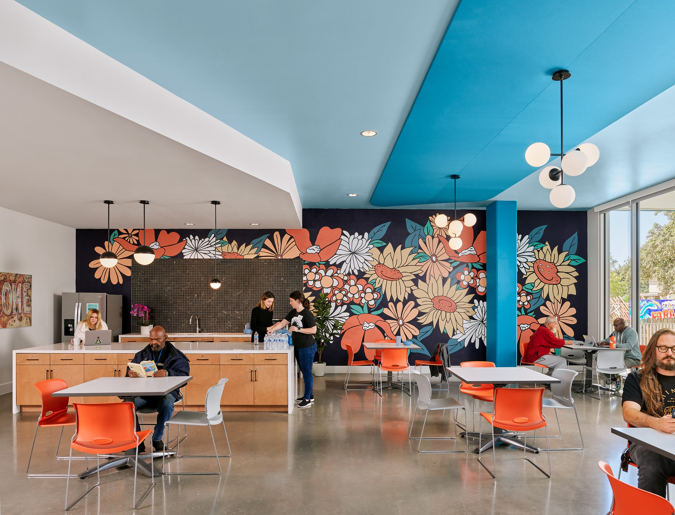 Amenity spaces on first floor