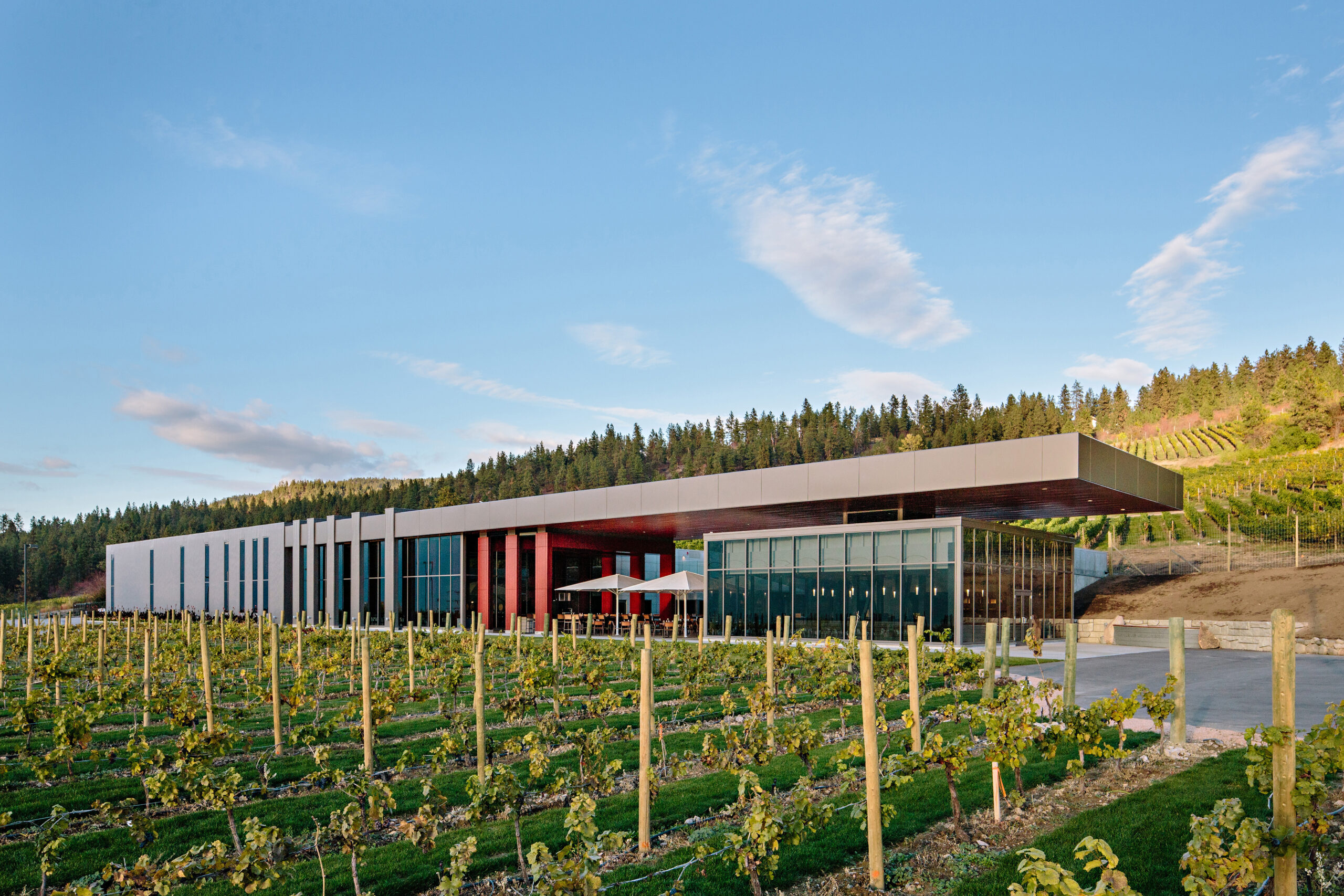 50th Parallel Estate Winery, Lake Country, Canada by SAHURI + Partners Architecture Inc.