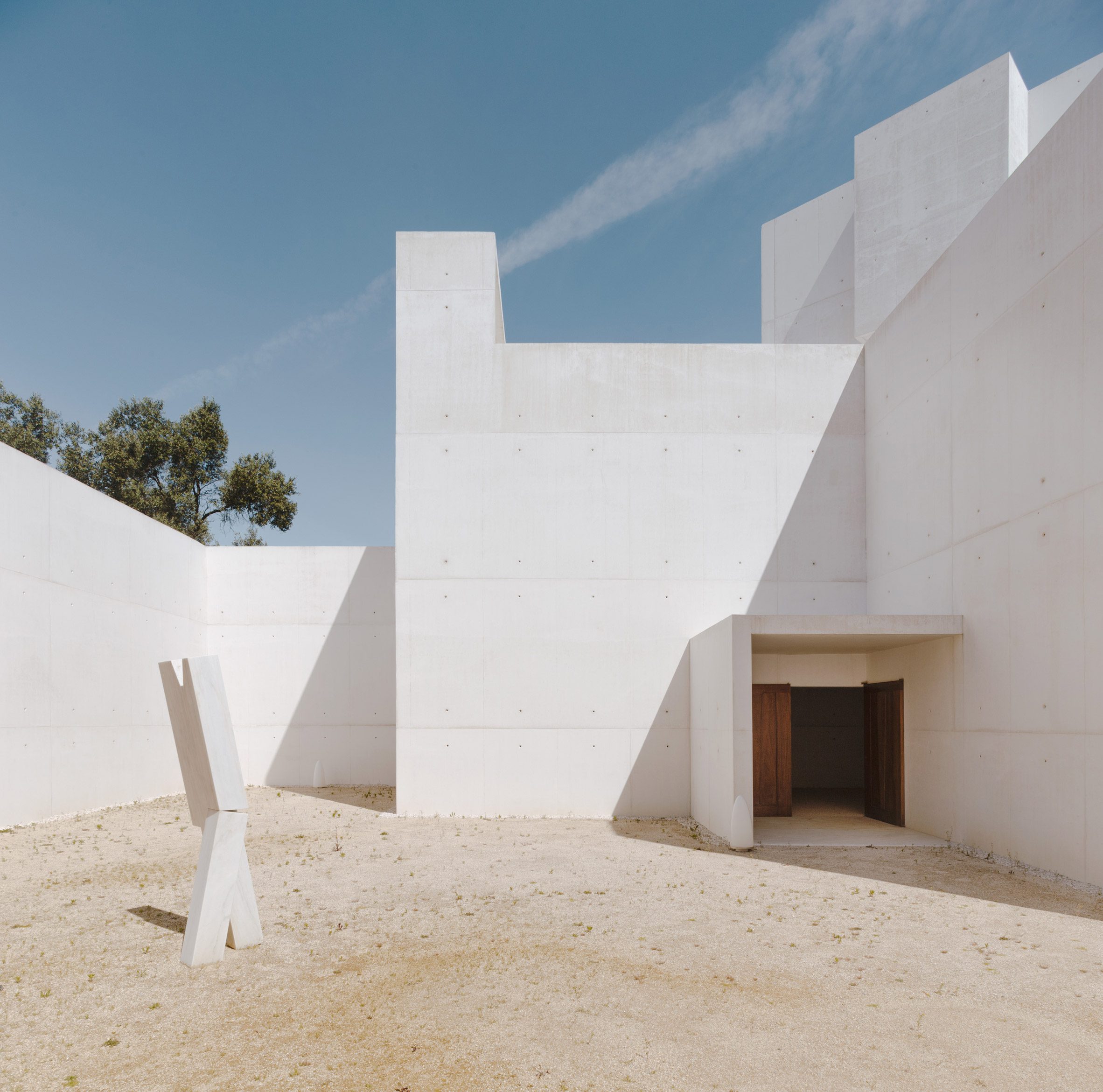 View of sculpture at Monastery of Leça de Balio extension
