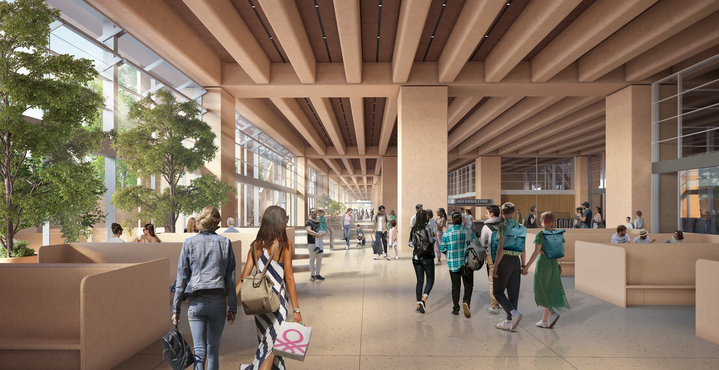 California high speed rail station interior