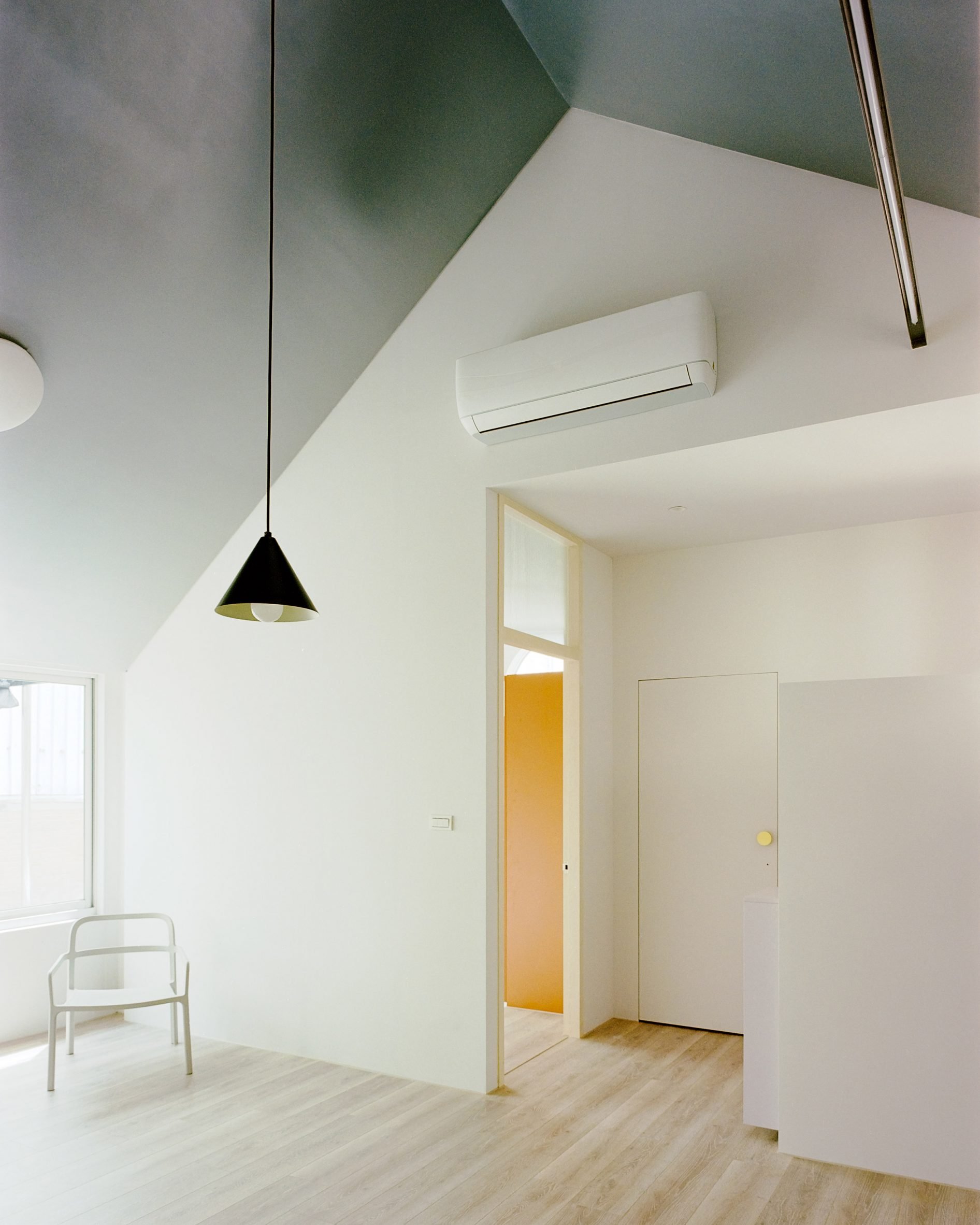Interior living space at Double Roof House in Taiwan