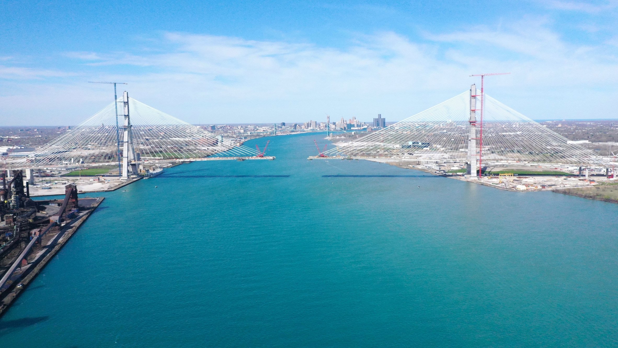 A bridge between Detroit and Canada