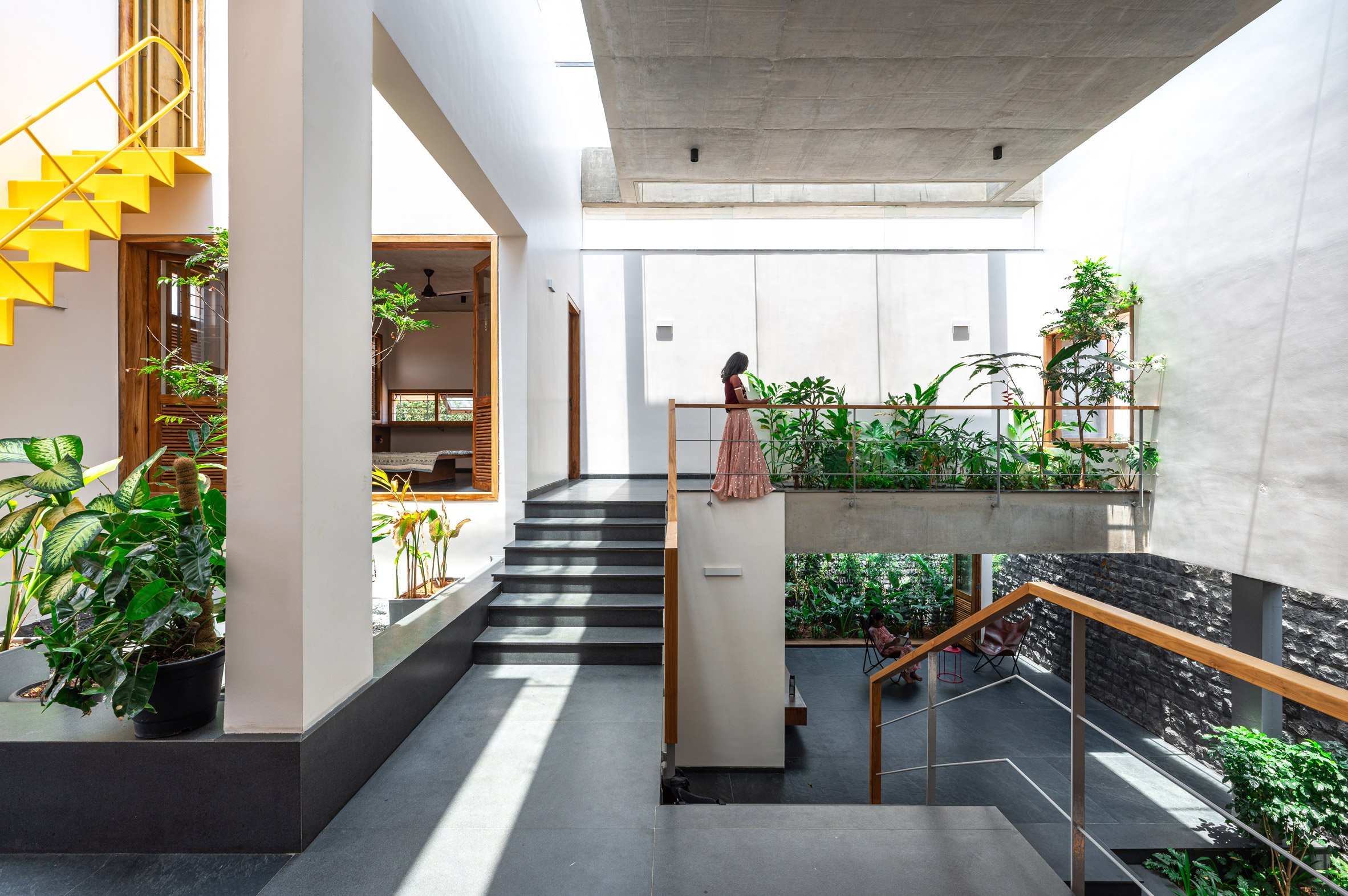Indian home with internal courtyards