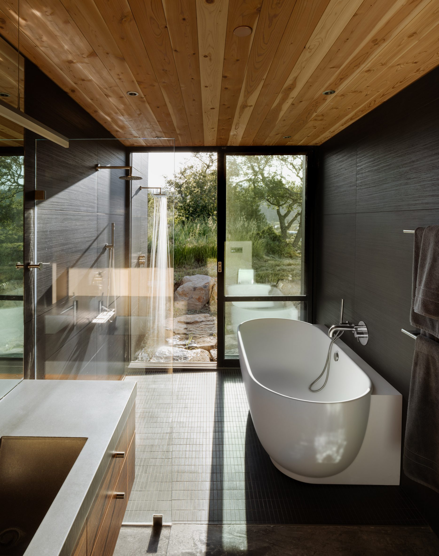 Bathroom flooded with natural light