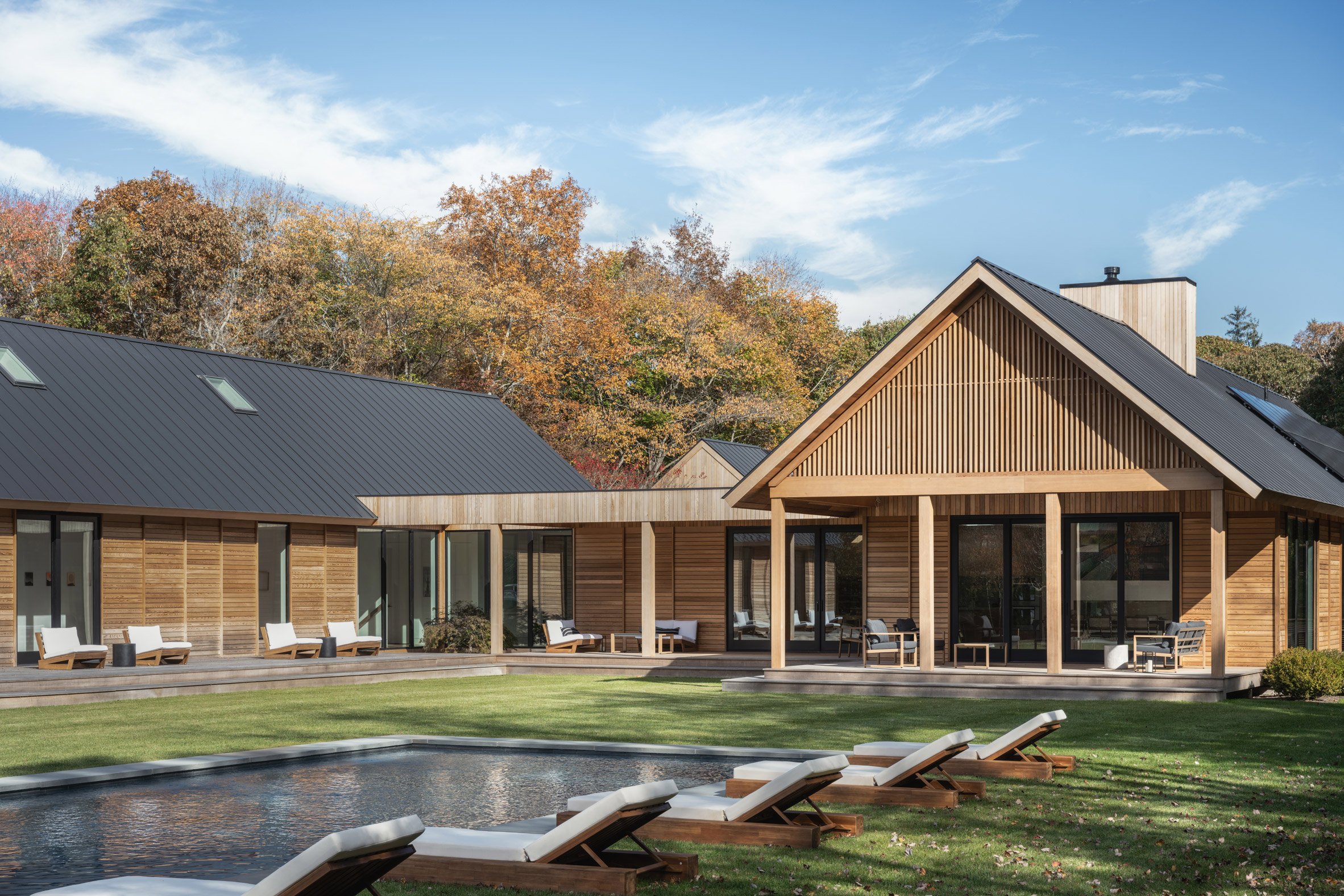 Montauk home swimming pool area by Oza Sabbeth