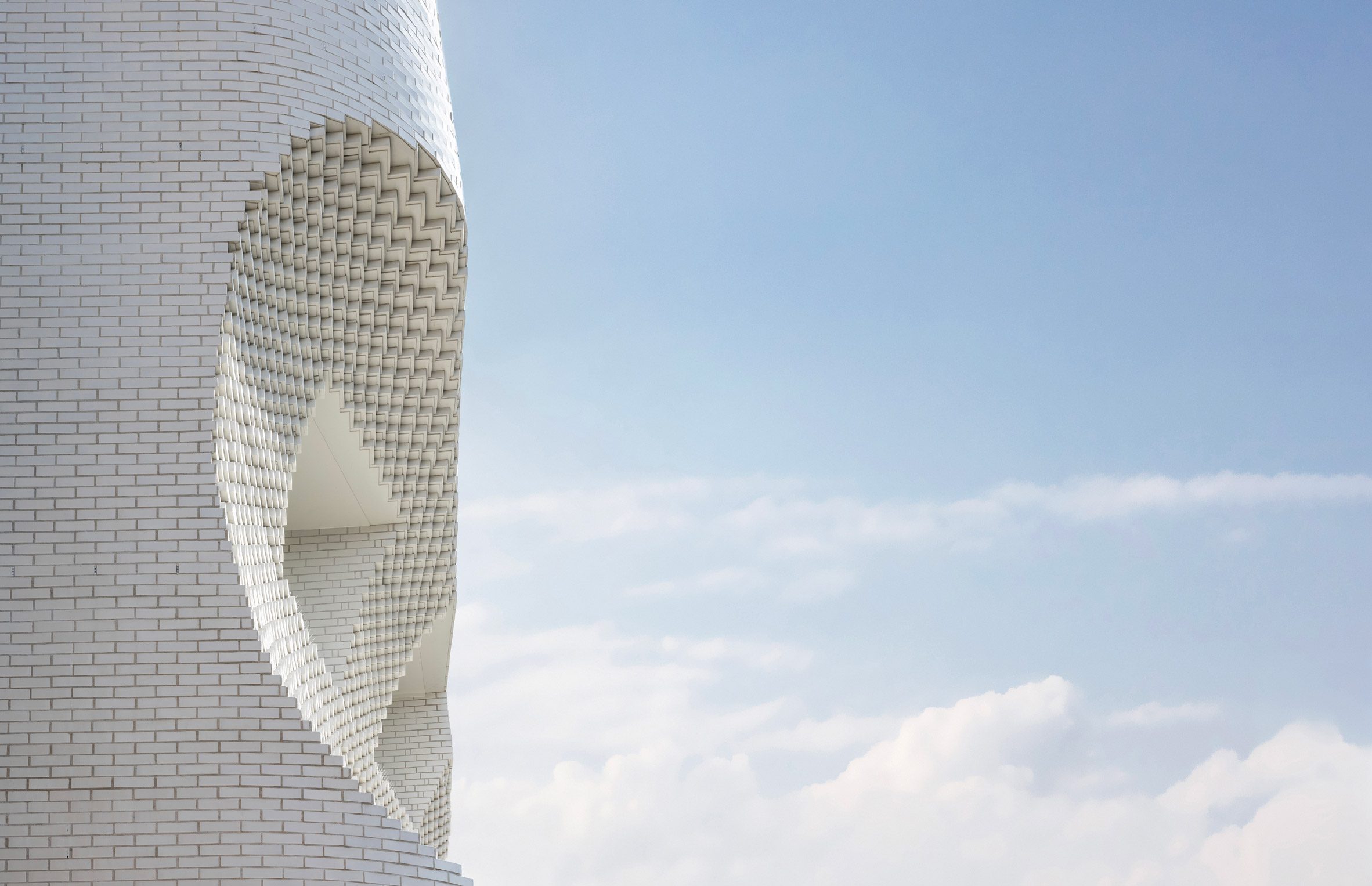 White glazed brick building in London