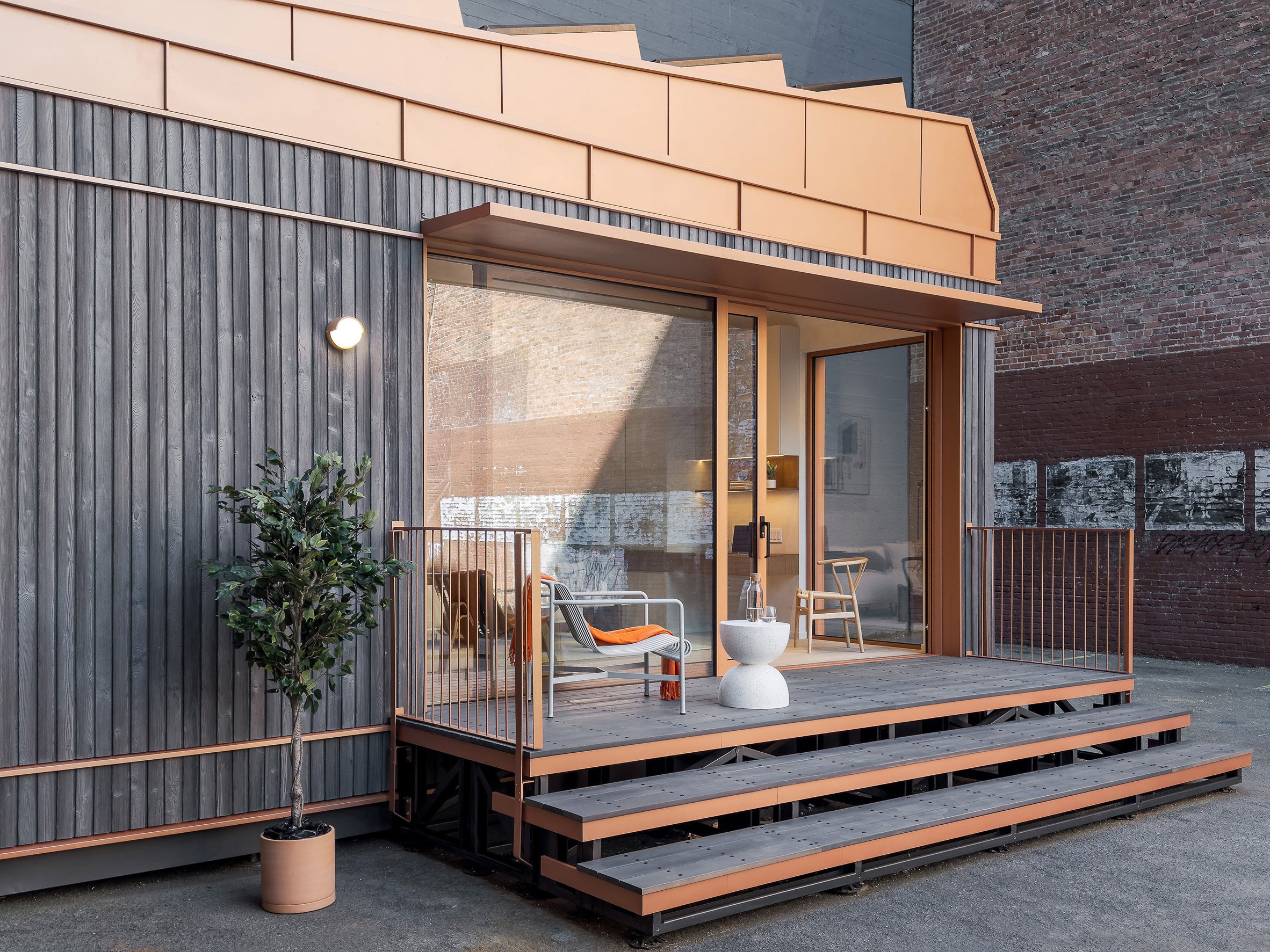 Exterior view of Cosmic ONE micro home by Cosmic
