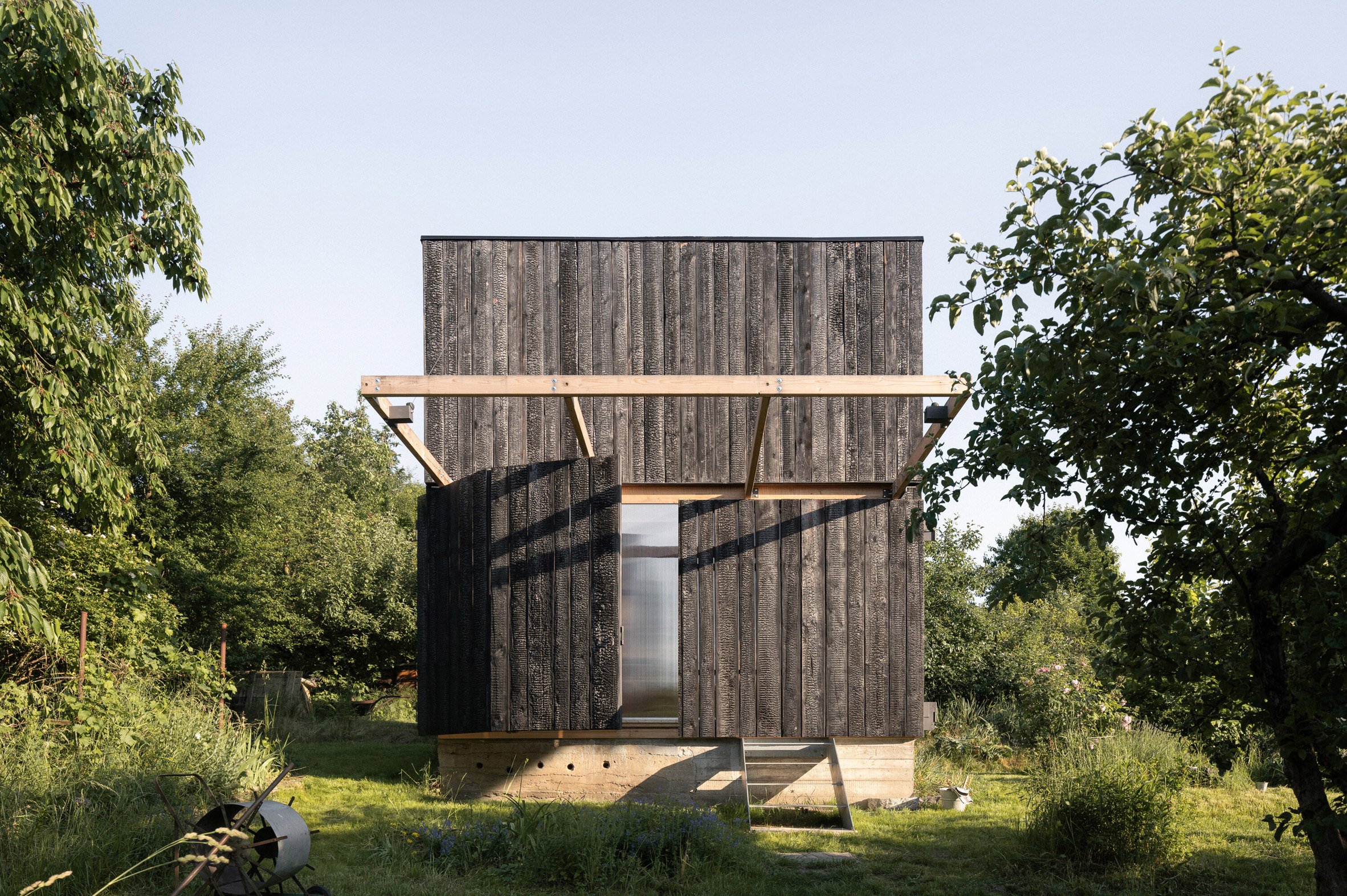 Wooden outbuilding in Prague