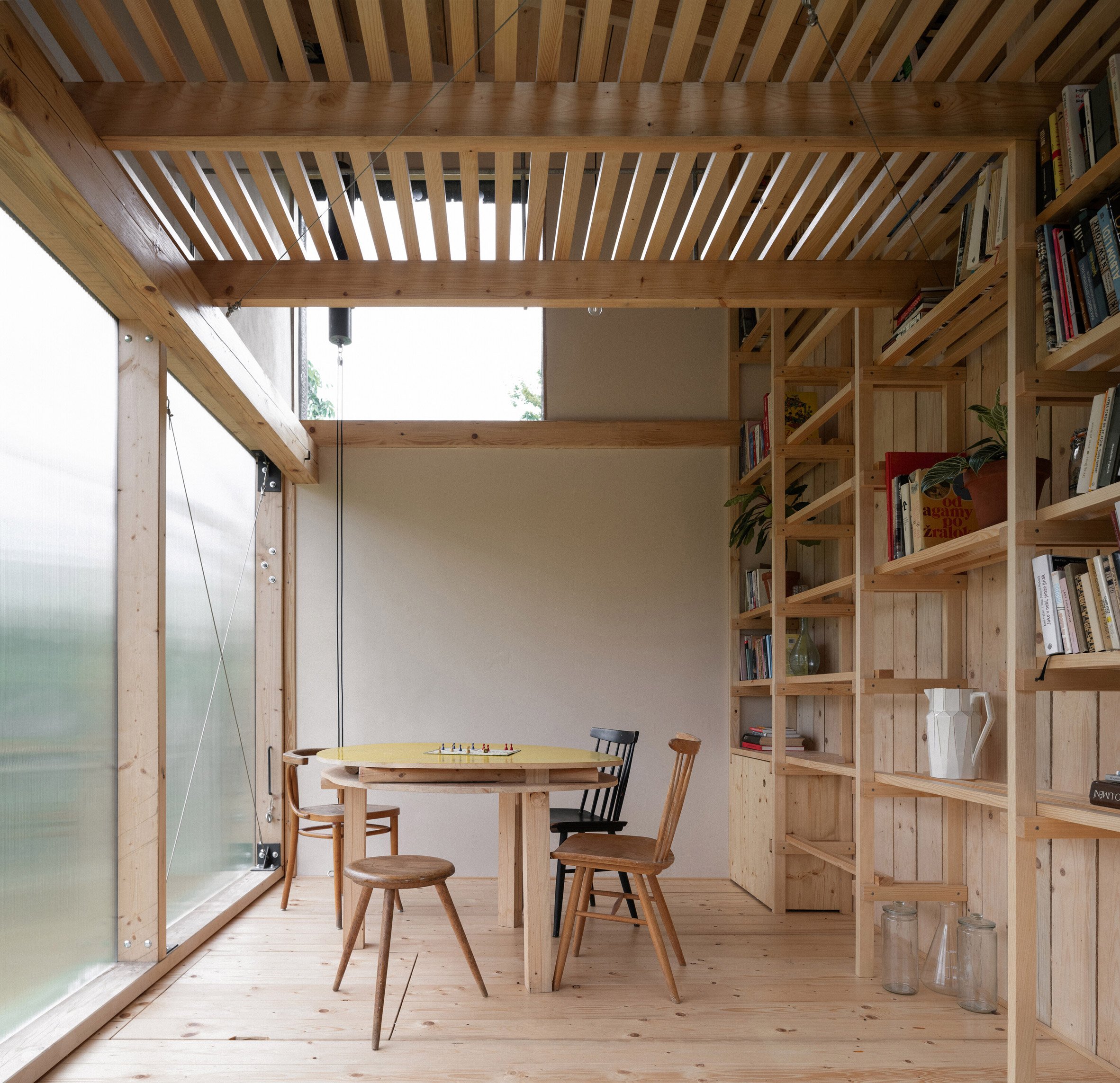 Interior of Garden Pavilion by Byró Architekti