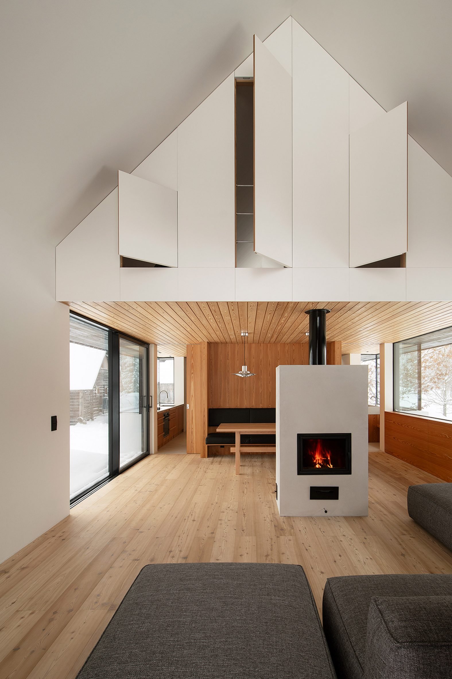 Living space within timber home by Hanna Karits and Mari Hunt
