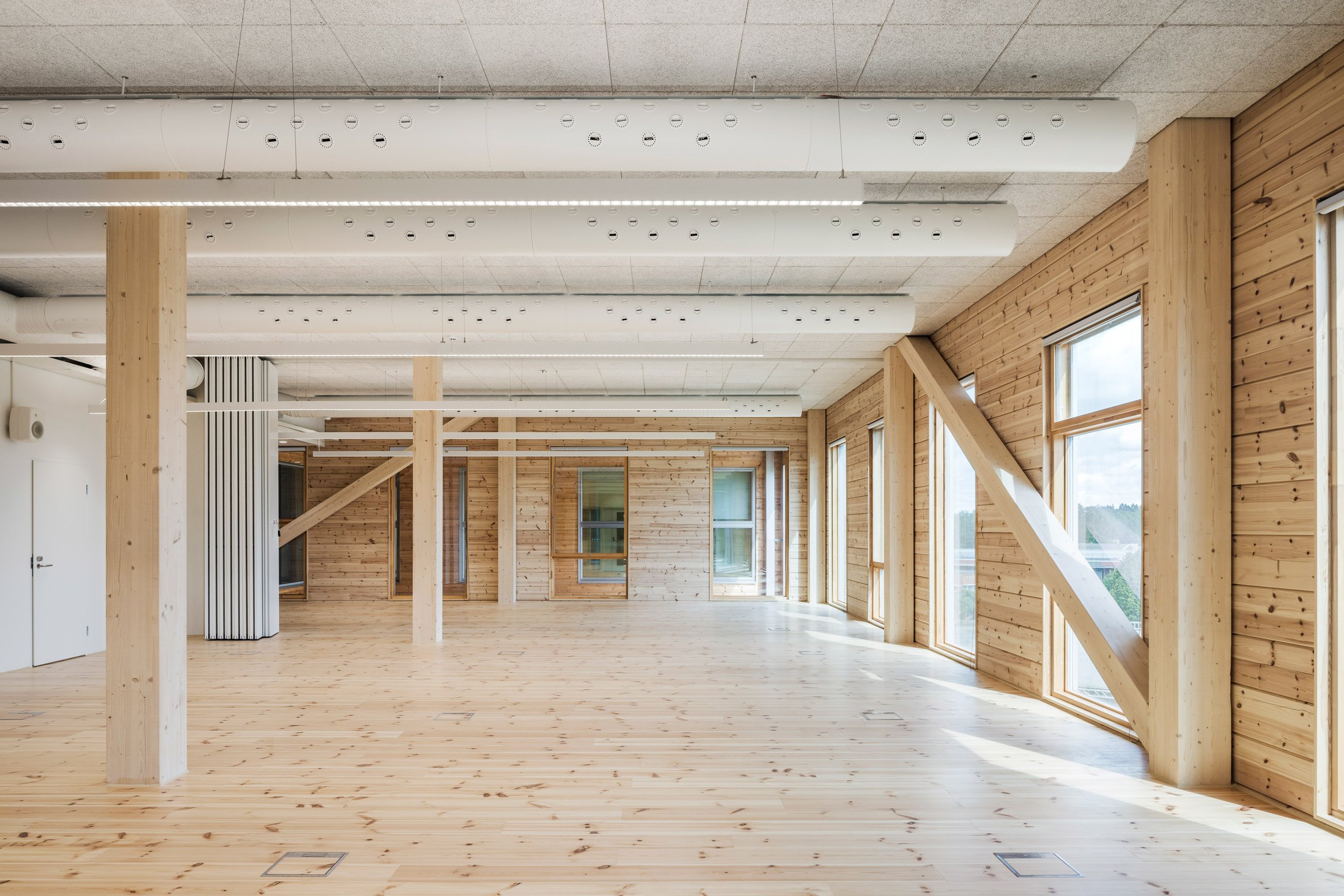 Classroom space within high school by AOR Architects