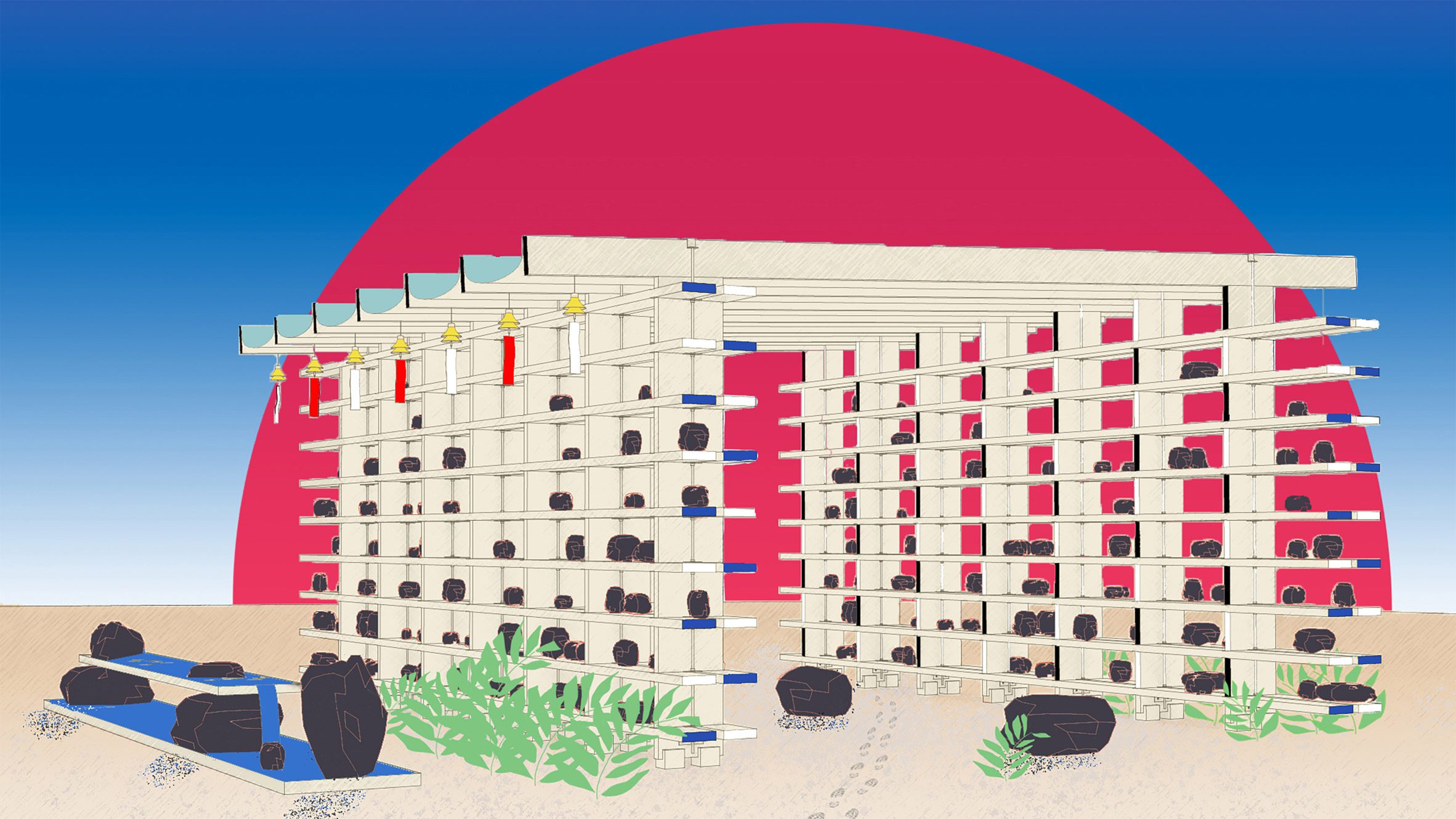 Graphic of a pavilion