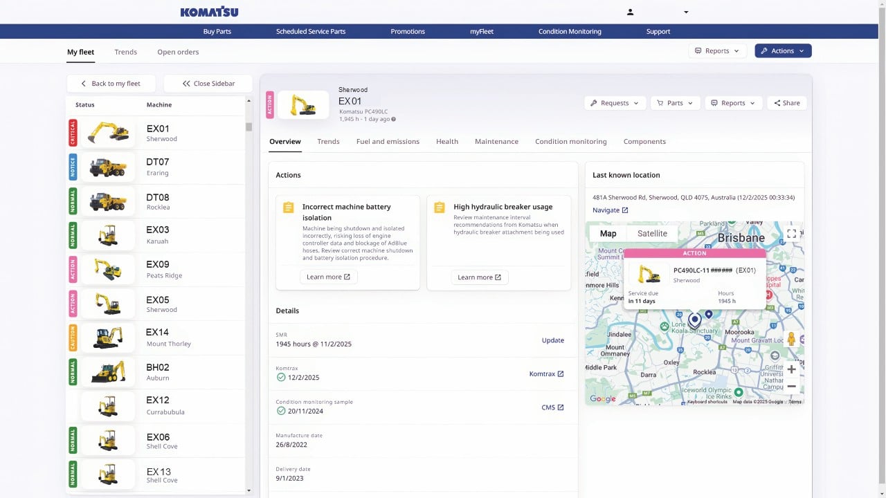 Data gathered can provide a health score for each machine, helping to highlight any potential issues that need attention.