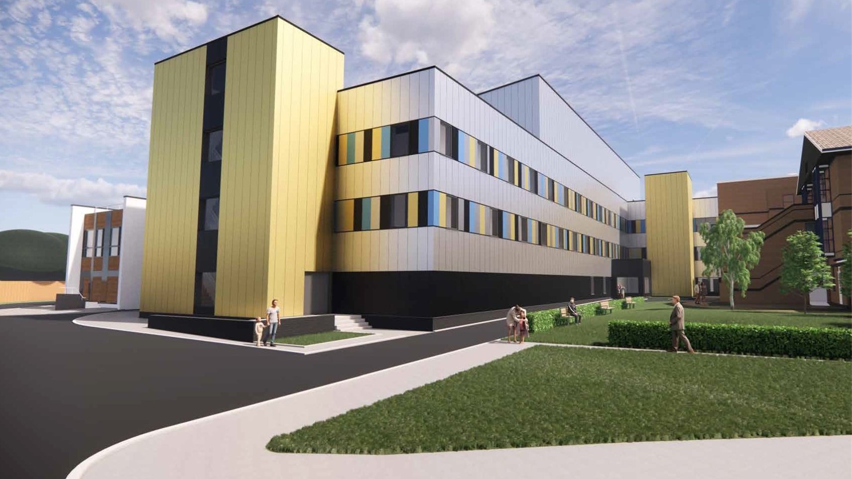 CGI of the Frimley Park Hospital Diagnostics and Imaging Patient Unit (image BIMbox).
