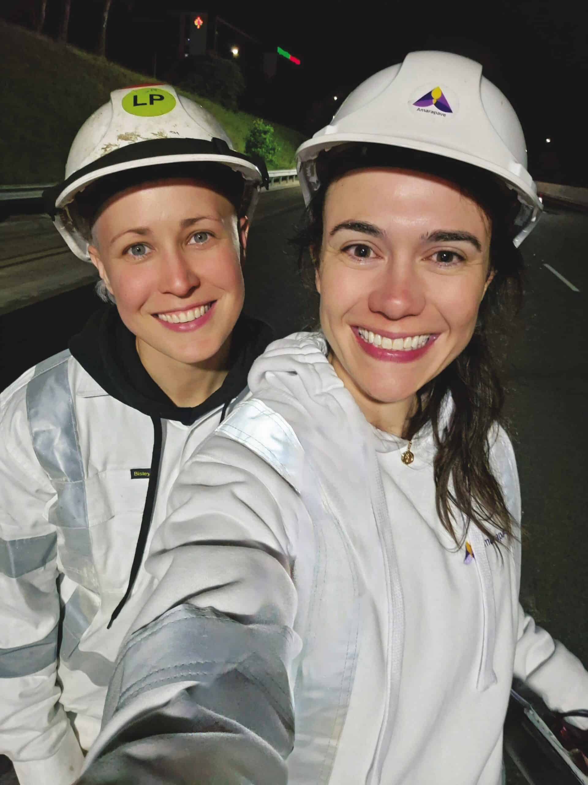 Ash MacMahon, Field Director – Amarapave (left), pictured with Amarapave Managing Director Jenika Stubelj (right). 