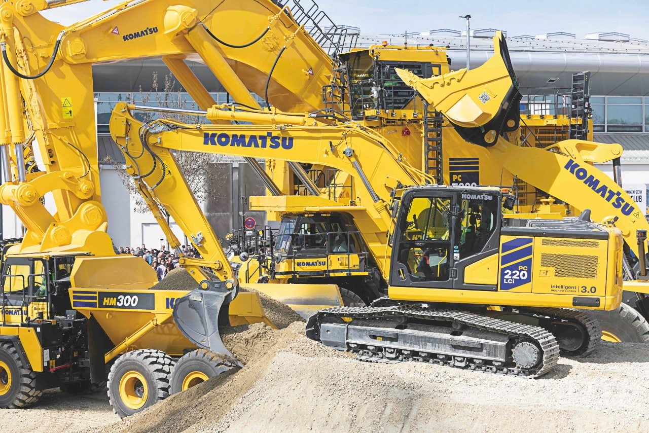 Komatsu has put the world on notice, revealing a number of innovative technologies and machinery features at bauma 2025. Images: Komatsu.