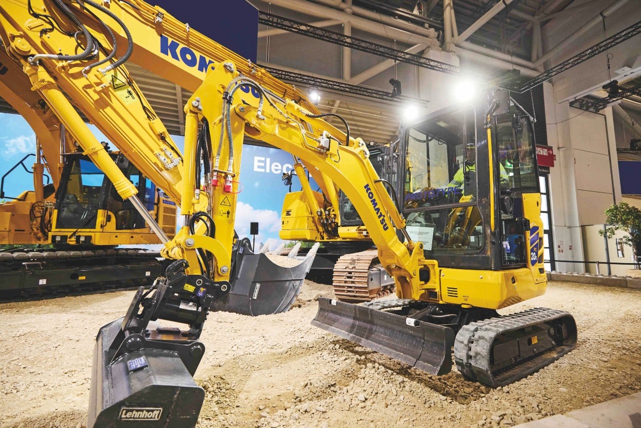 Electric machinery was at the fore of Komatsu’s presentation.