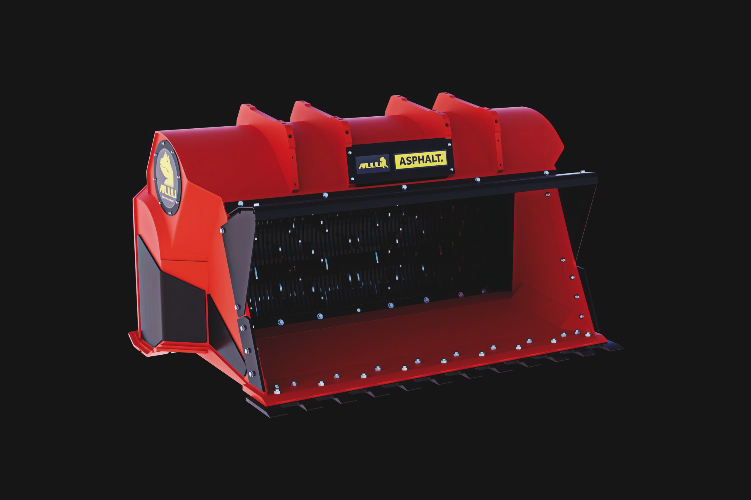 The ALLU Asphalt Bucket is a hybrid screening solution designed for the on-site screening and crushing of asphalt.