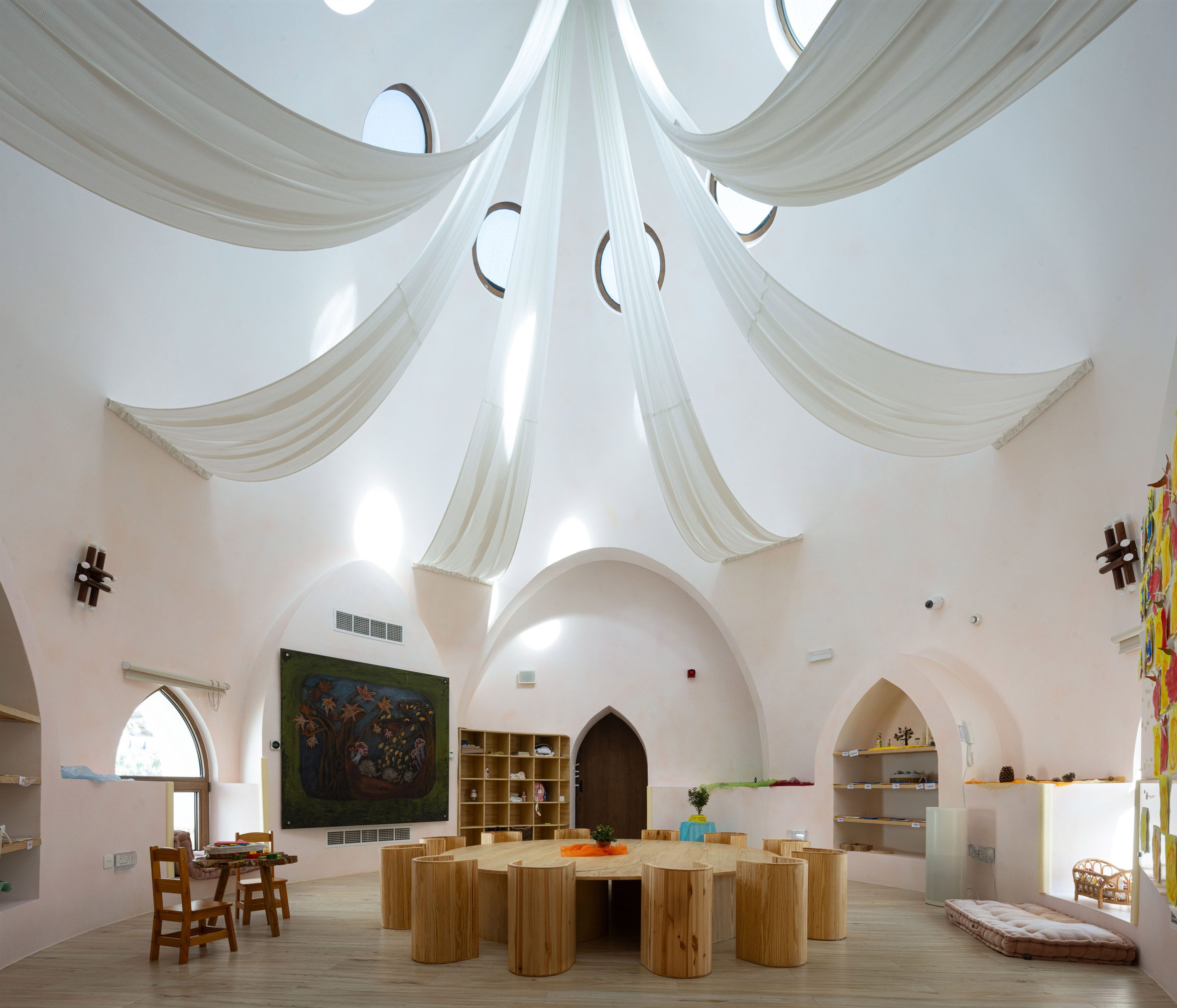 Interior of Al Fanar School in Dubai by Emkaan