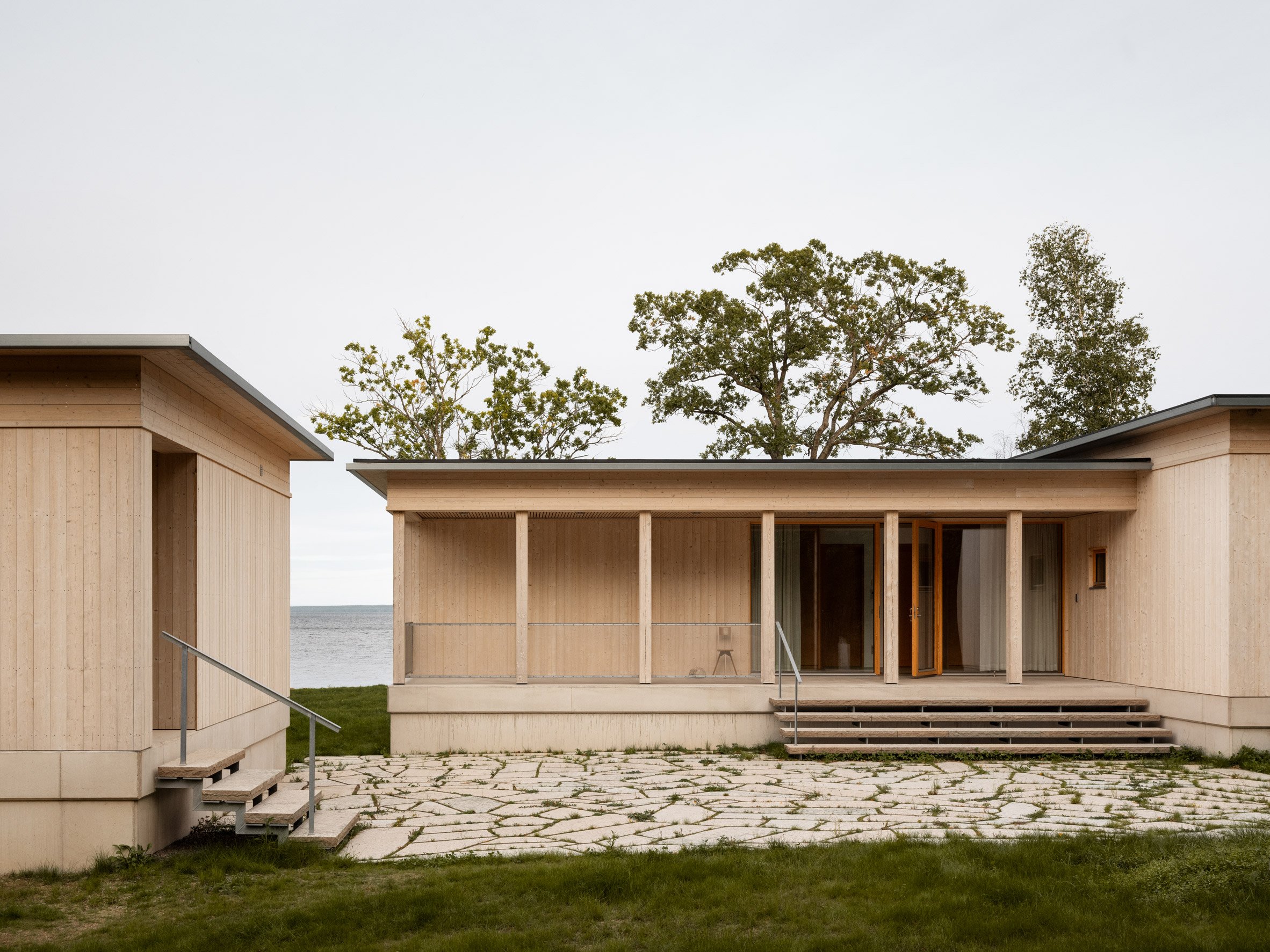 Courtyard area at the Horsö summer house in Sweden
