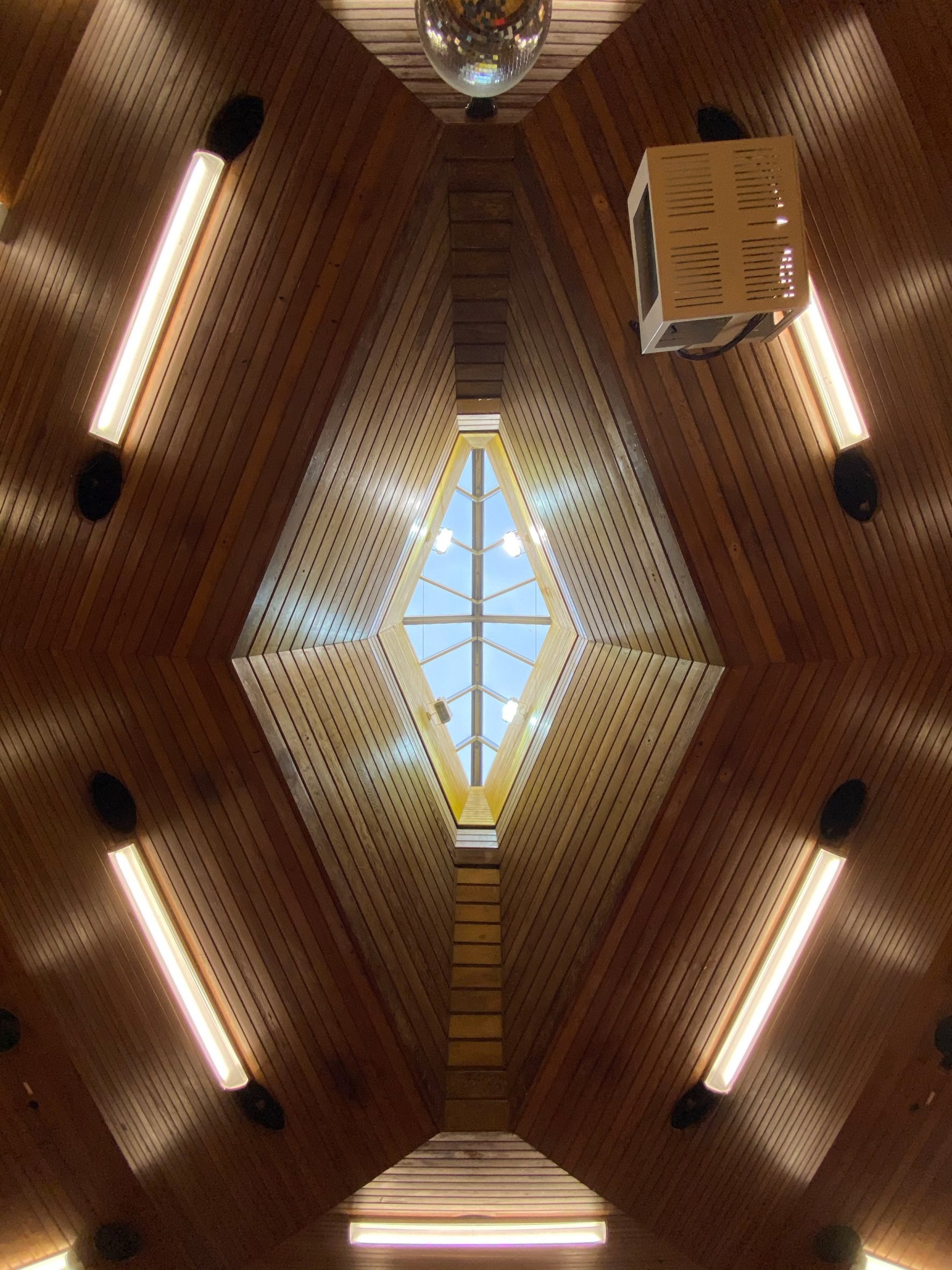 Interior view of Acland Burghley School, which will become the Brutalist Architecture Museum