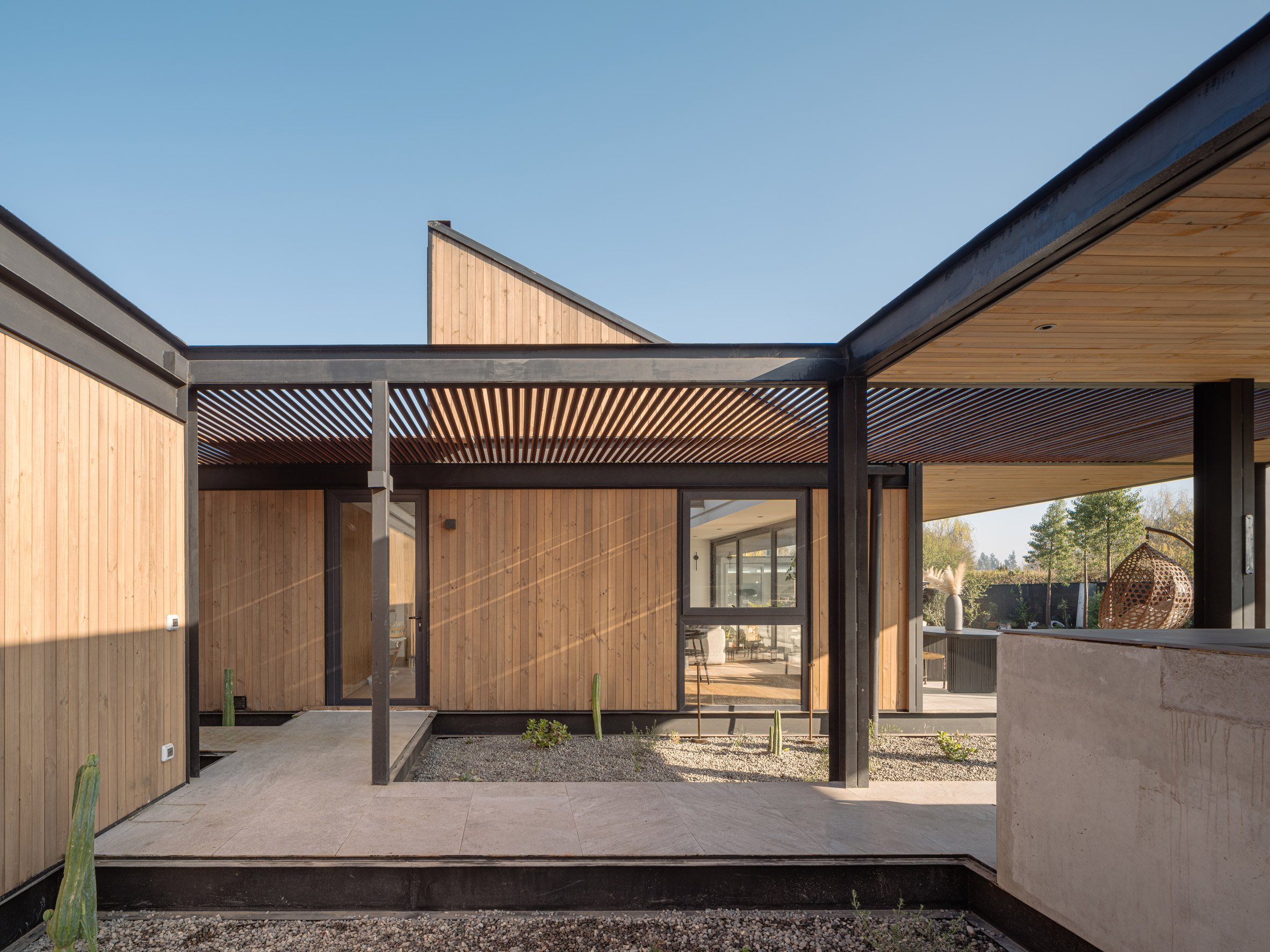 Skylight and courtyards in Chilean house