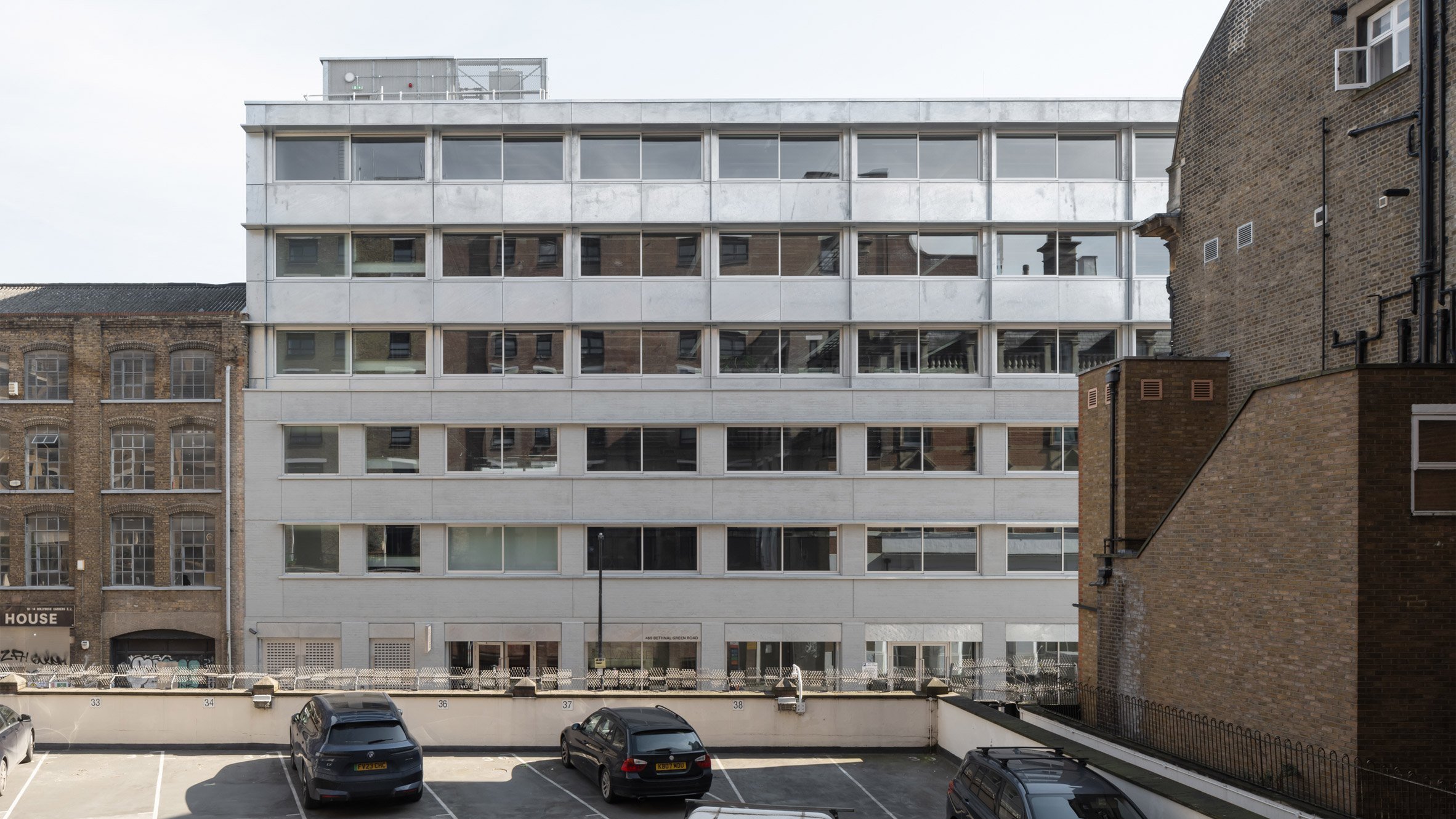 Steel extension office block Bethnal Green