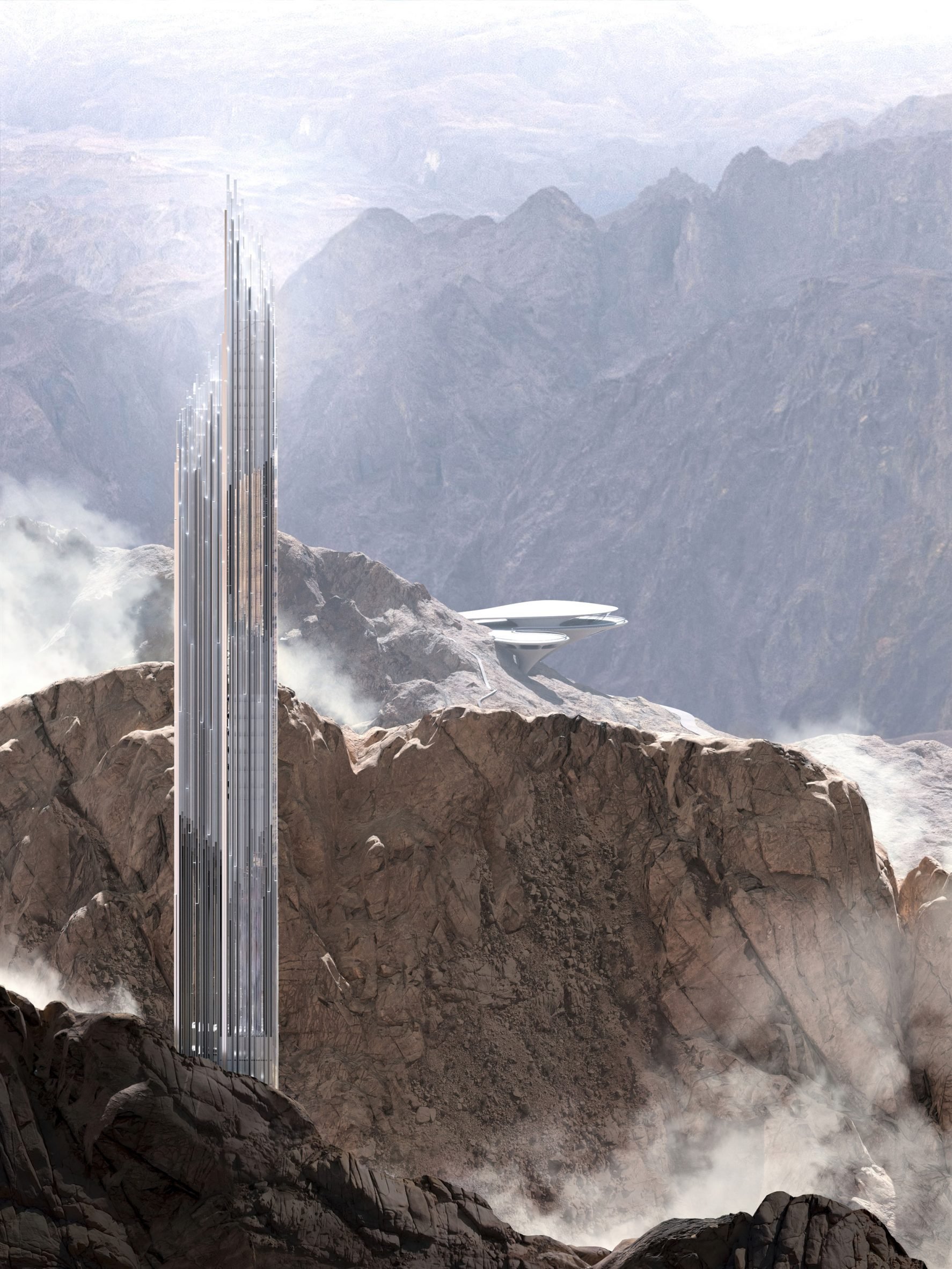Neom skyscraper and view point