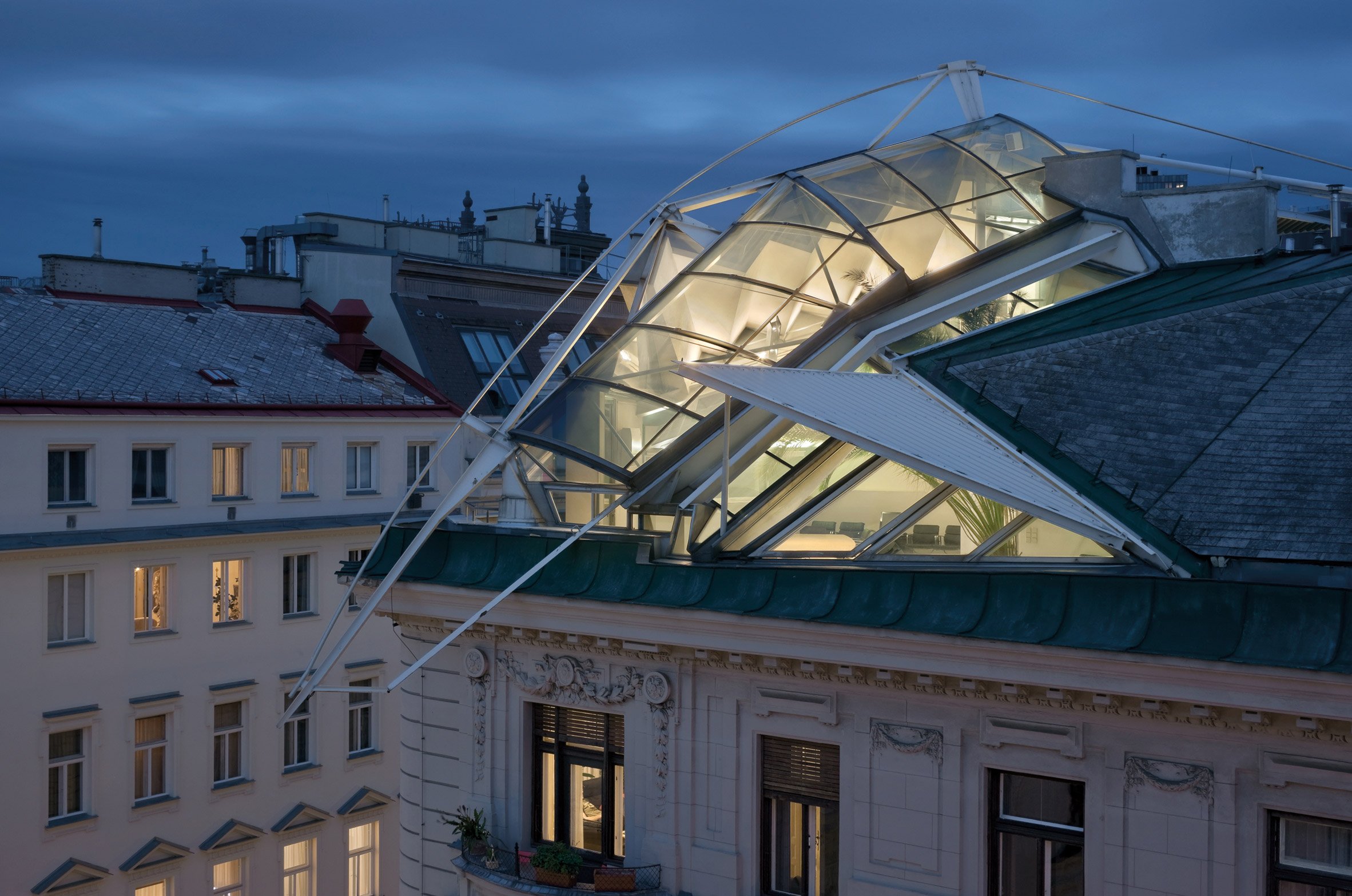 Coop Himmelb(l)au's rooftop extension on Falkestrasse
