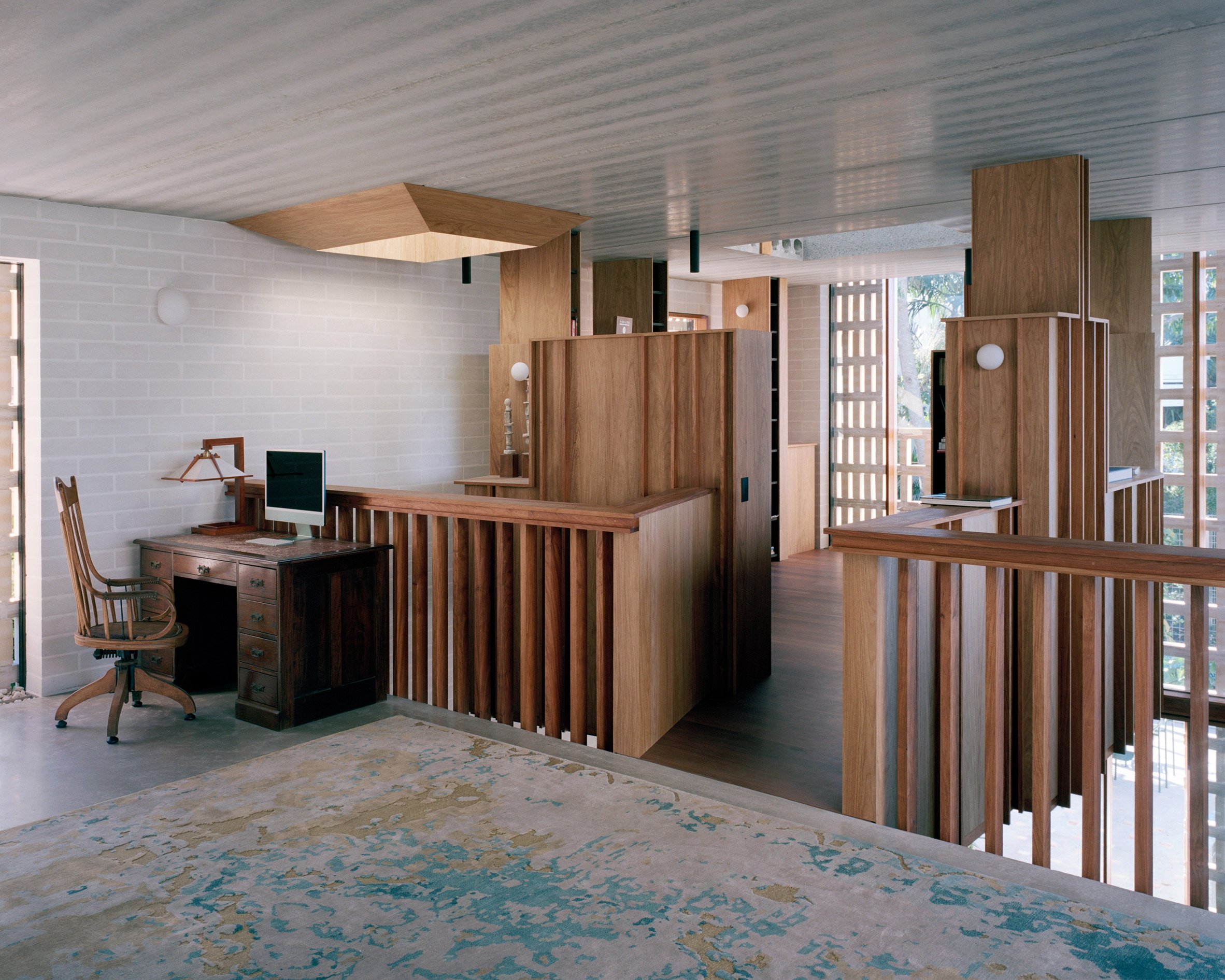 Mezzanine level within home by Peter Besley