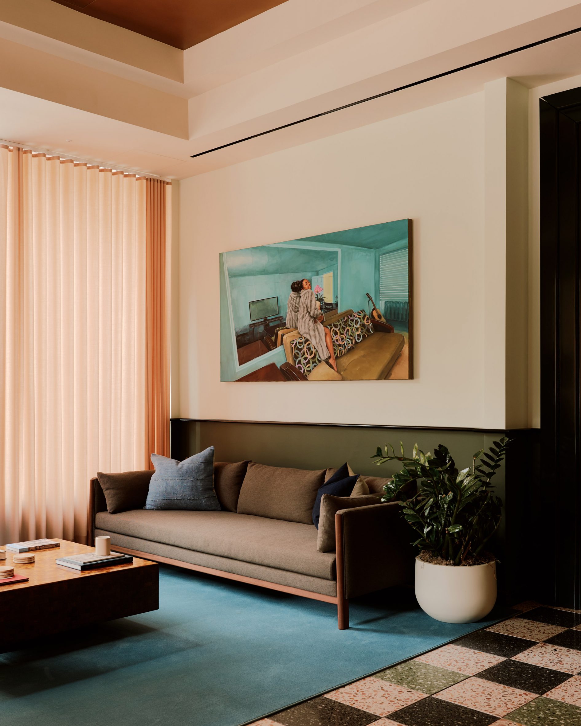A lobby area 