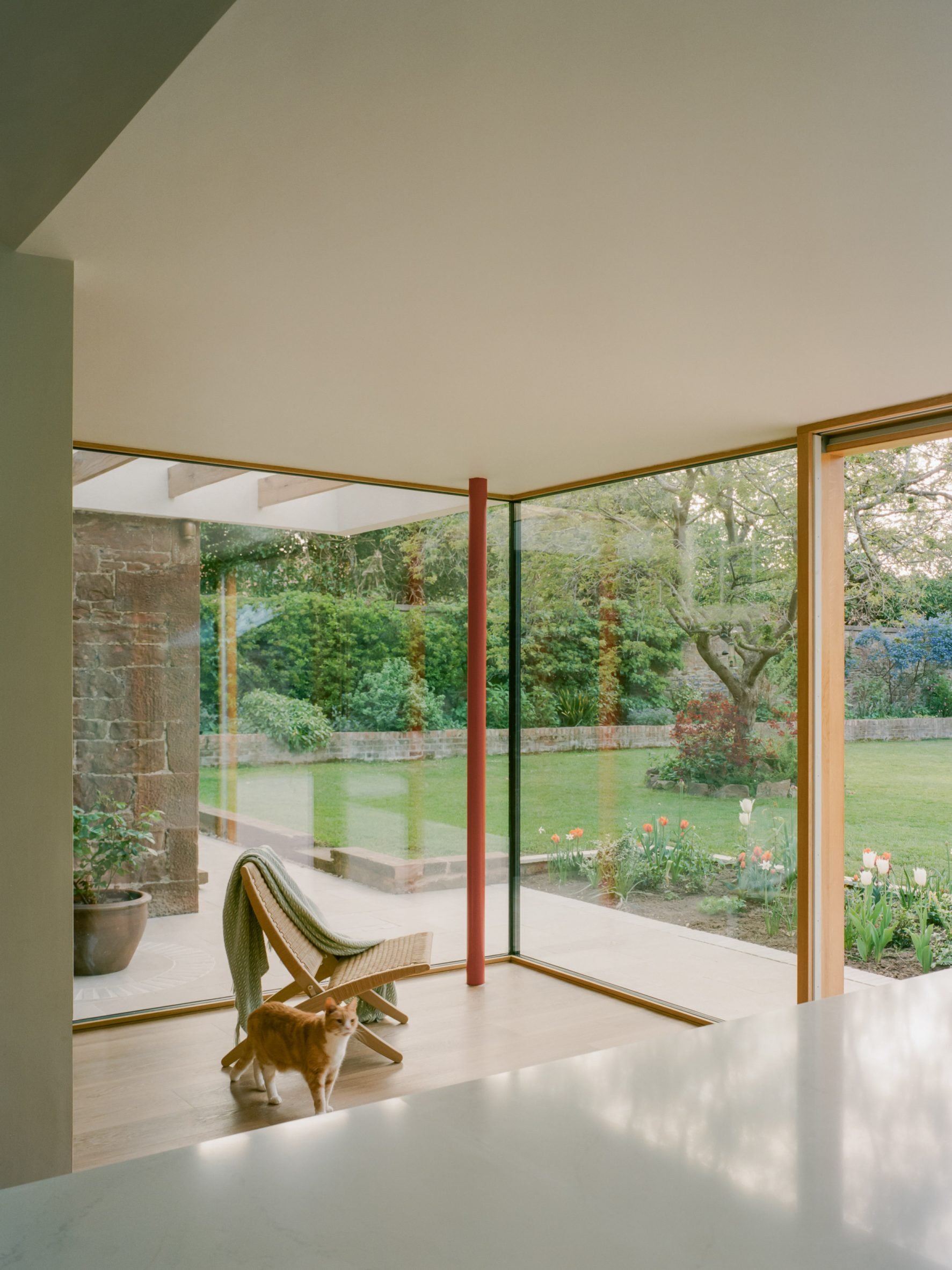 Seating nook within Scottish home extension by Pend
