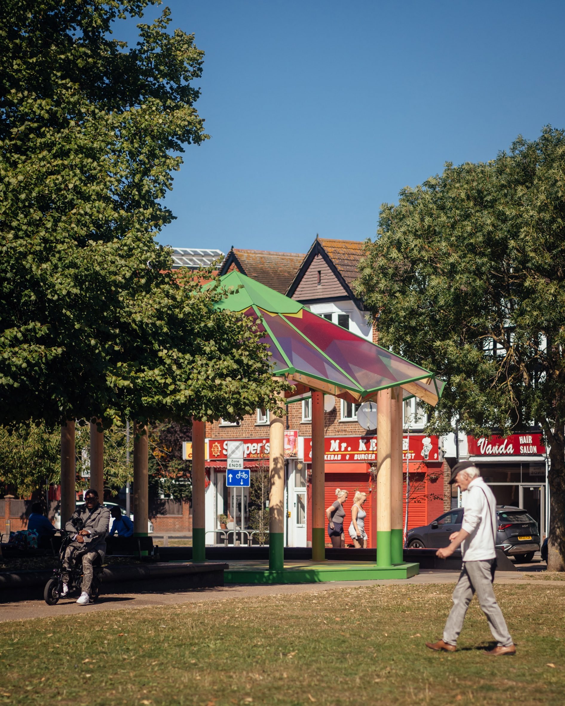 Colourful bandstand in Mitcham