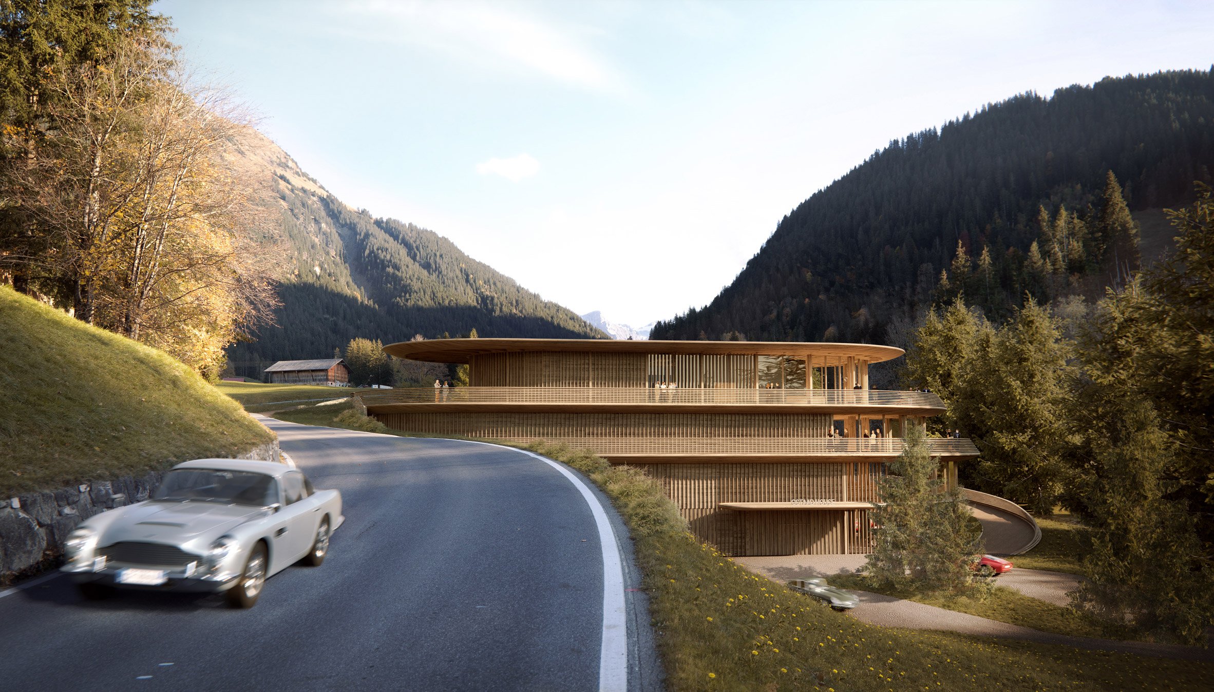 Render of Gstaad House in Switzerland