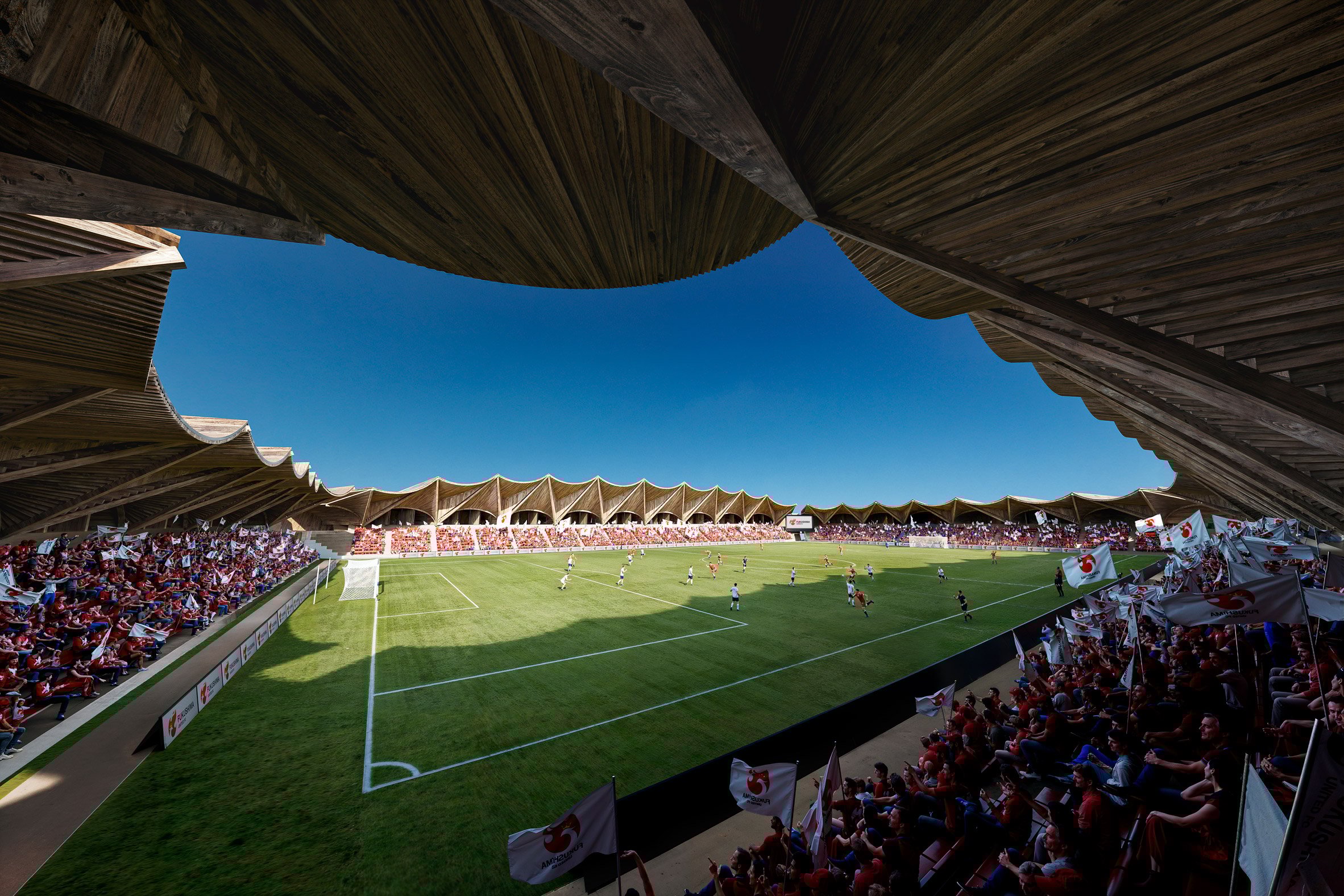 Interior view of Fukushima United FC by Vuild