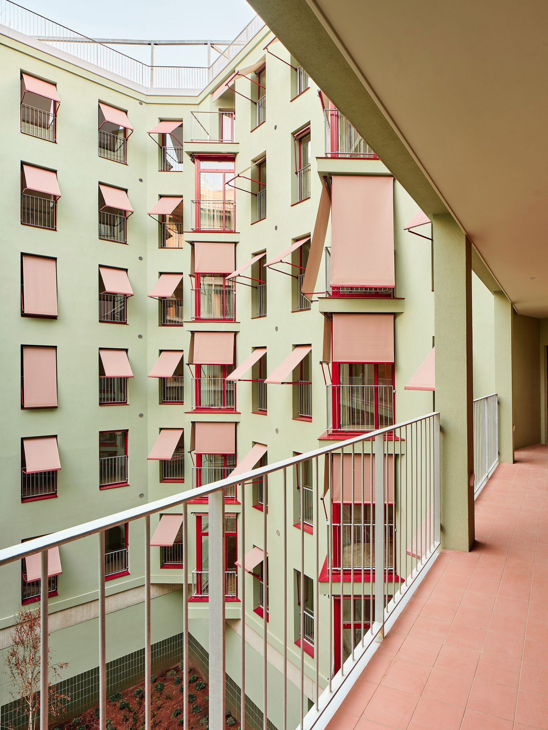 Courtyard of Barcelona social housing